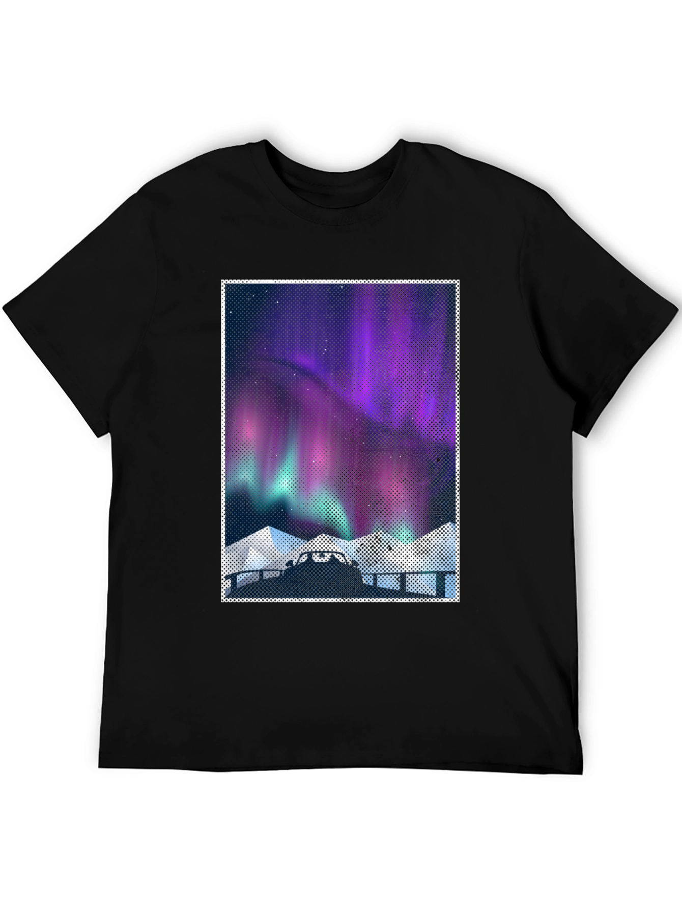 Northern Lights Graphic Tee - Mens Black T-Shirt