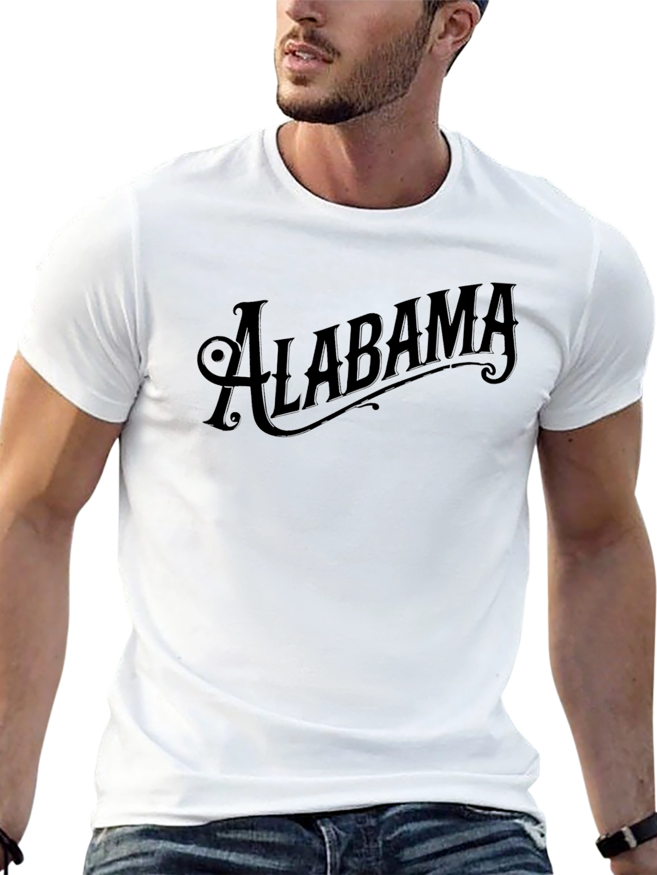 Alabama Graphic Tee - Classic Black Cotton T-Shirt