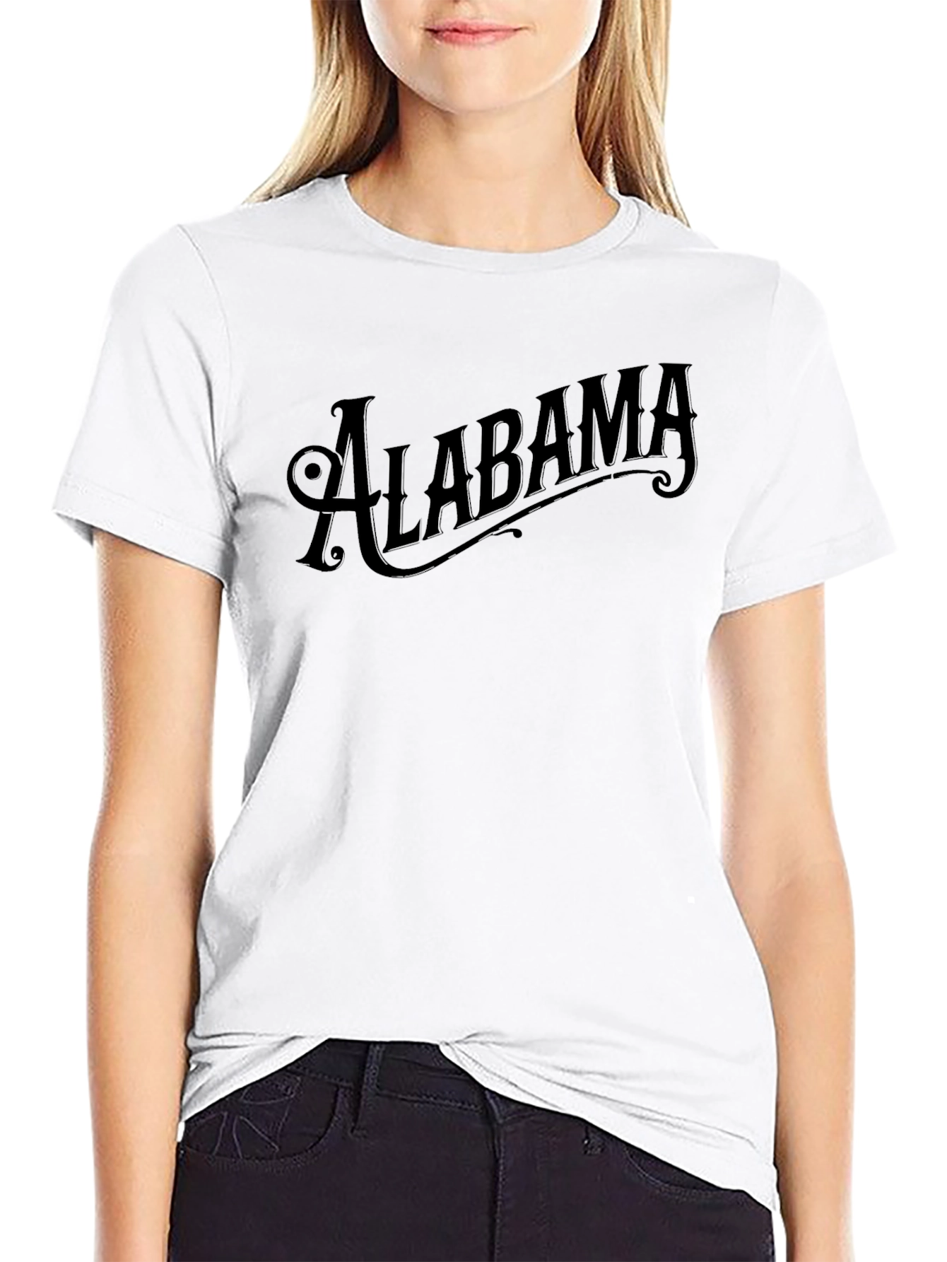 Alabama Graphic Tee - Classic Black Cotton T-Shirt