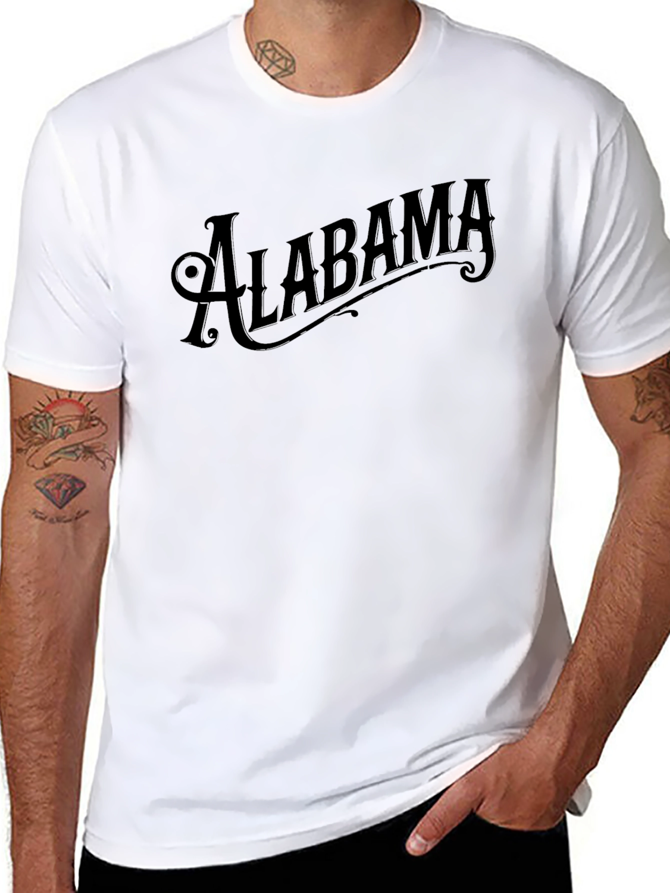 Alabama Graphic Tee - Classic Black Cotton T-Shirt