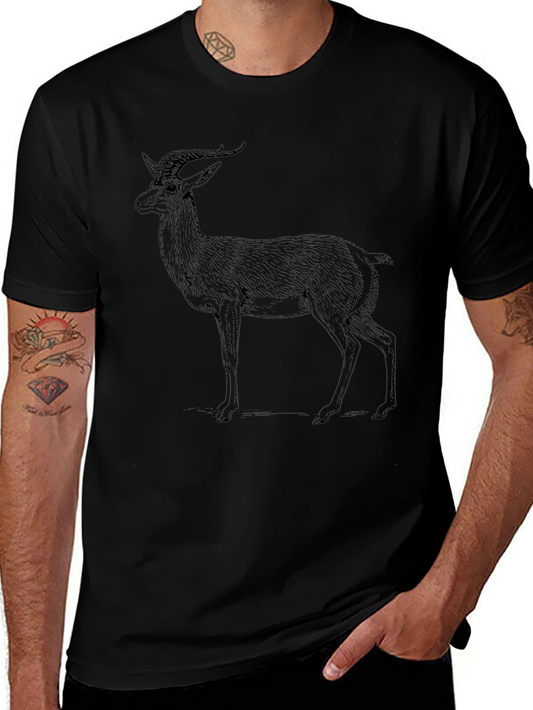 Black Gazelle Graphic Tee - Mens Fashion