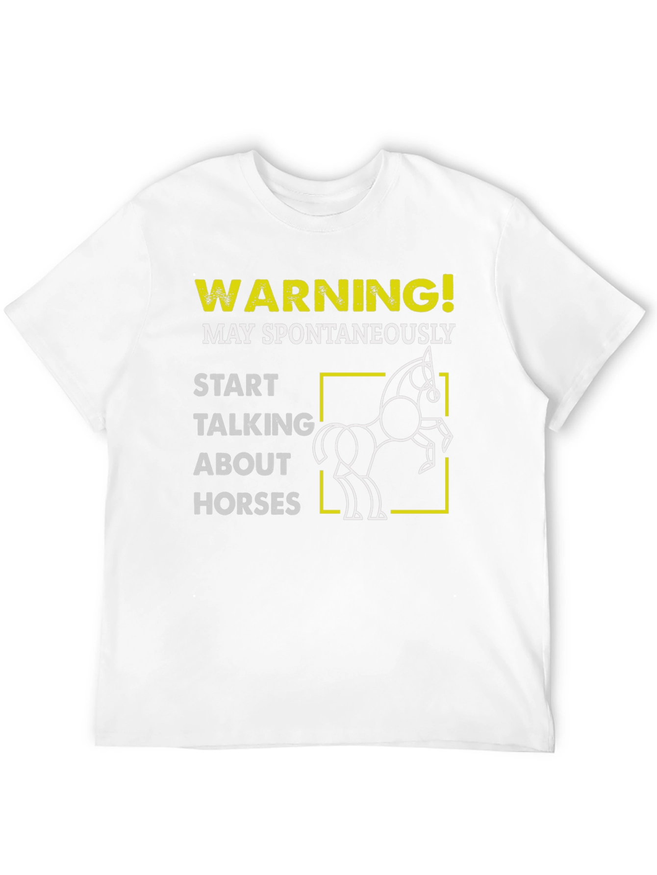 Warning May Spontaneously Talk About Horses T-Shirt