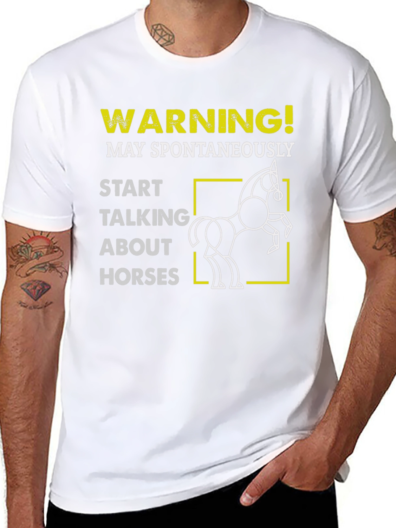 Warning May Spontaneously Talk About Horses T-Shirt