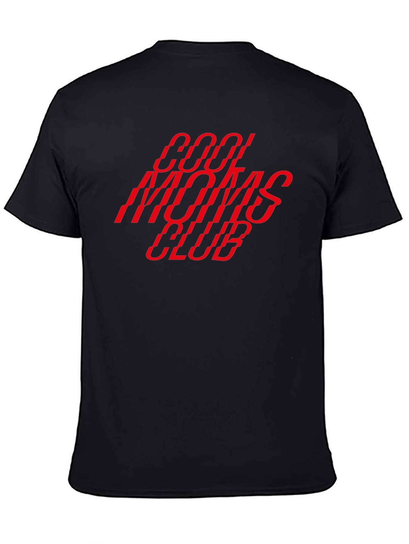 Cool Moms Club Graphic Tee - Trendy Black T-Shirt