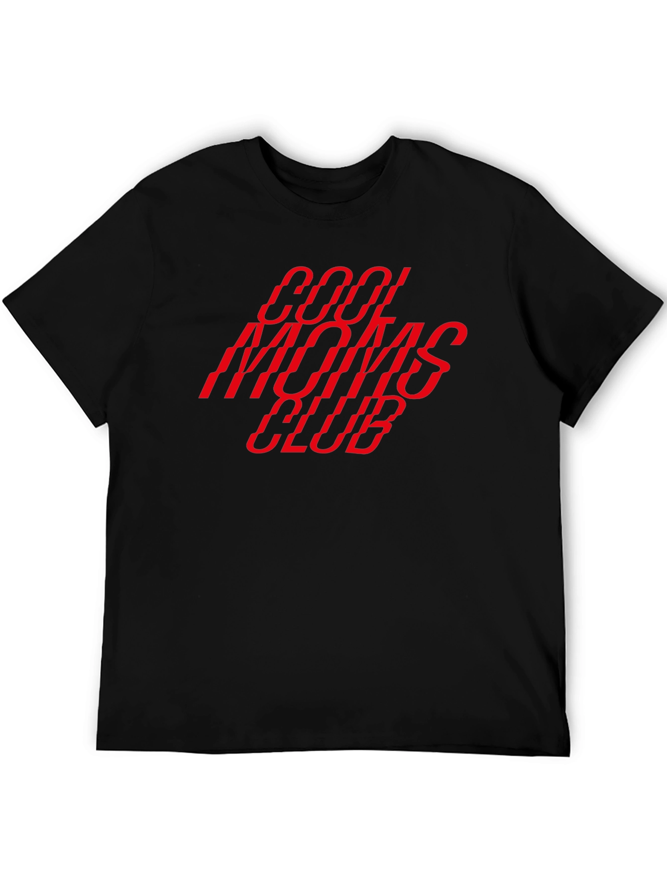 Cool Moms Club Graphic Tee - Trendy Black T-Shirt