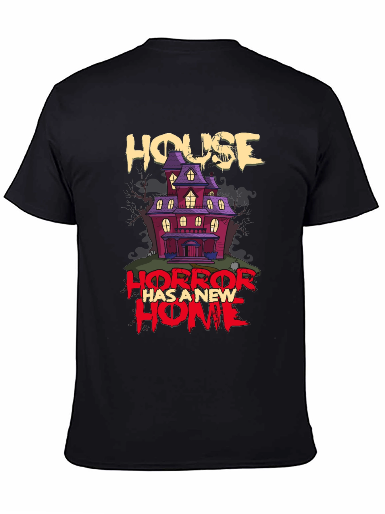 Horror House Graphic T-Shirt - Halloween Style