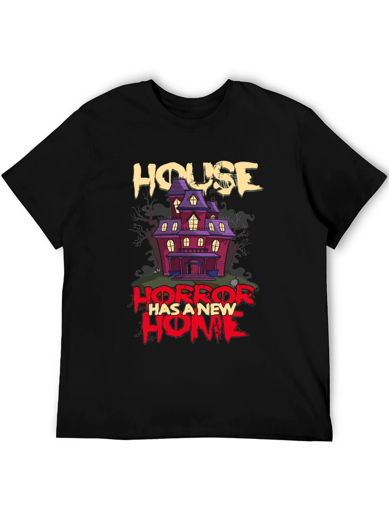 Horror House Graphic T-Shirt - Halloween Style
