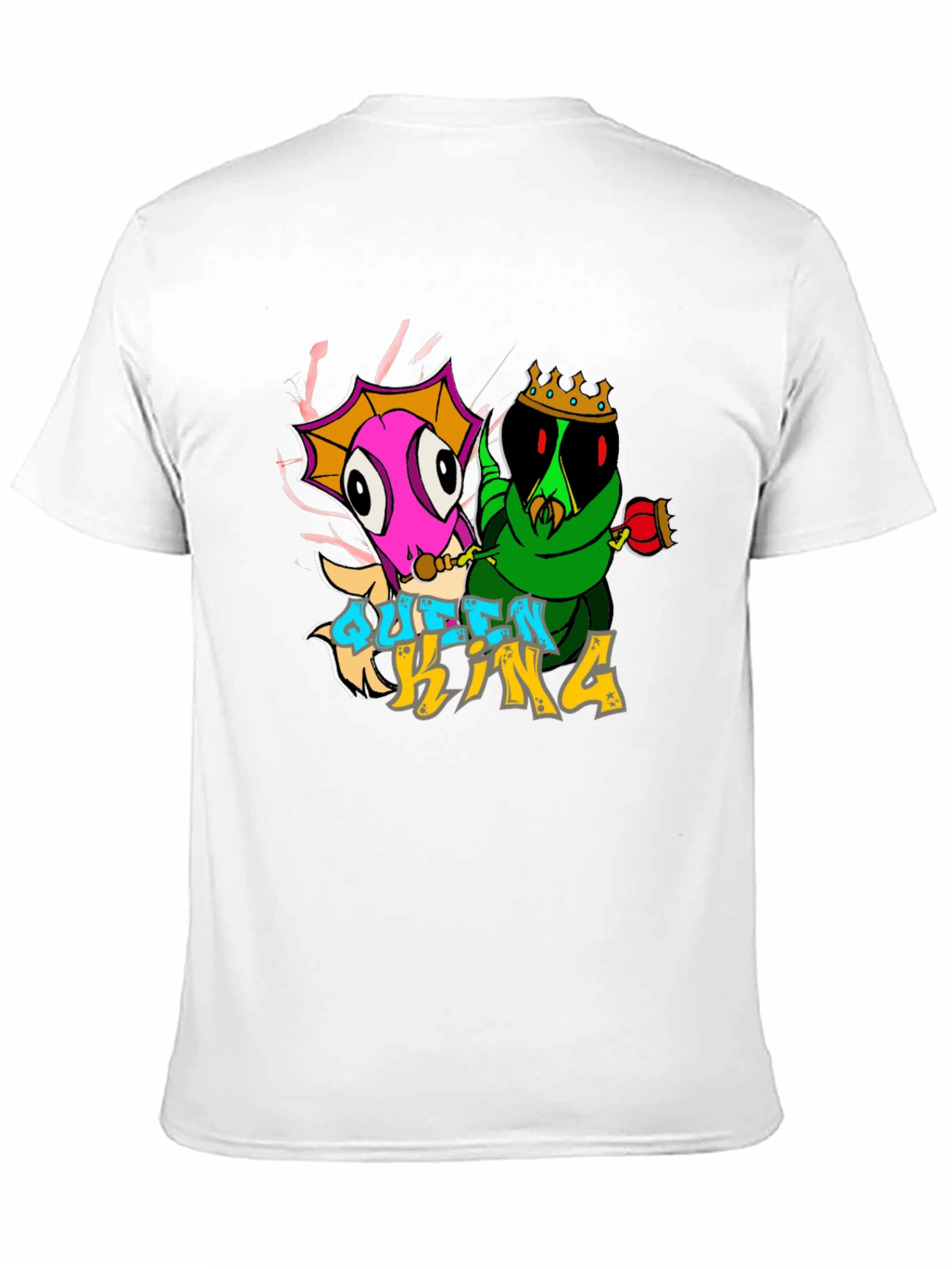 Queen and King Cartoon Graphic T-Shirt
