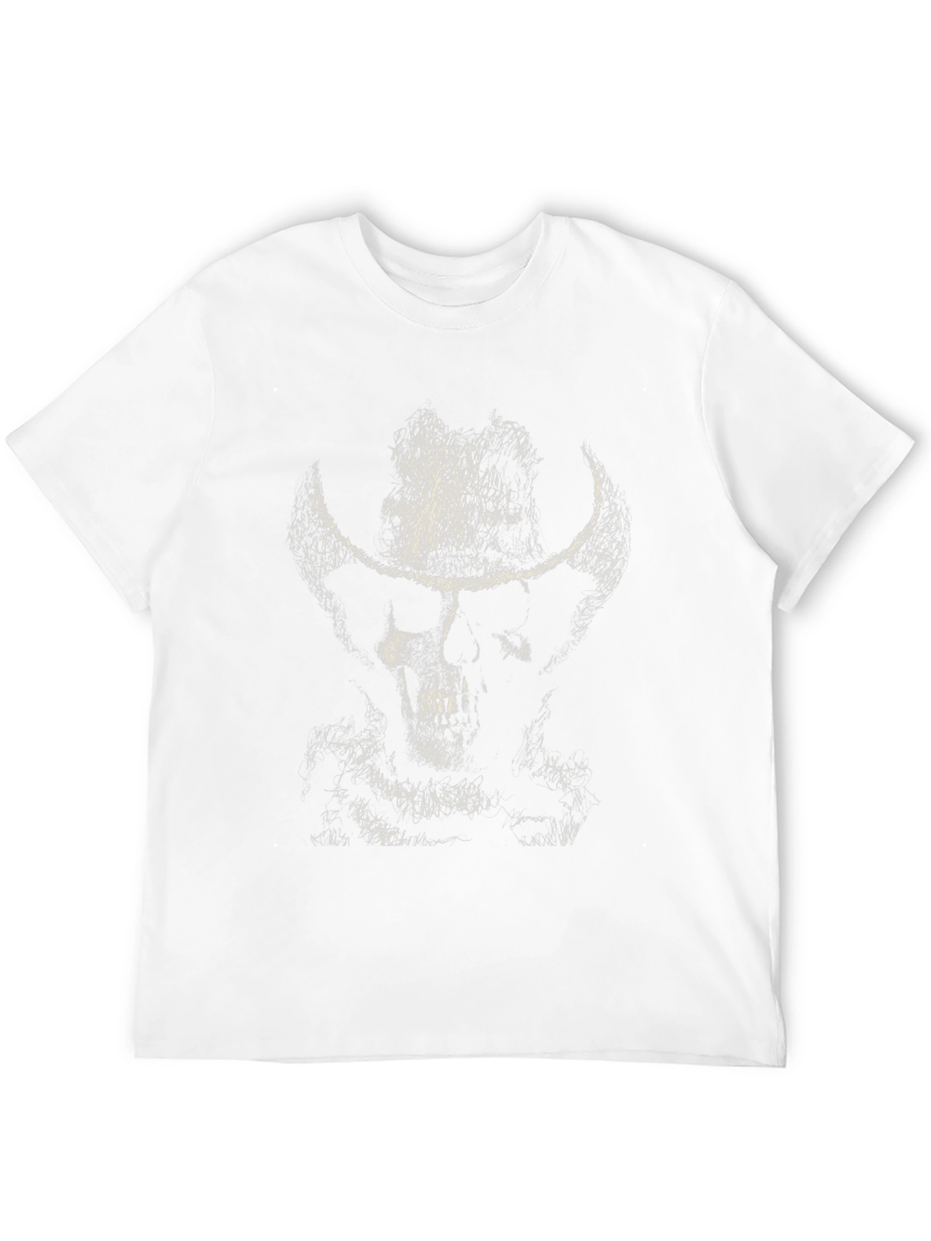 Cowboy Skull Graphic T-Shirt - Mens Black Tee