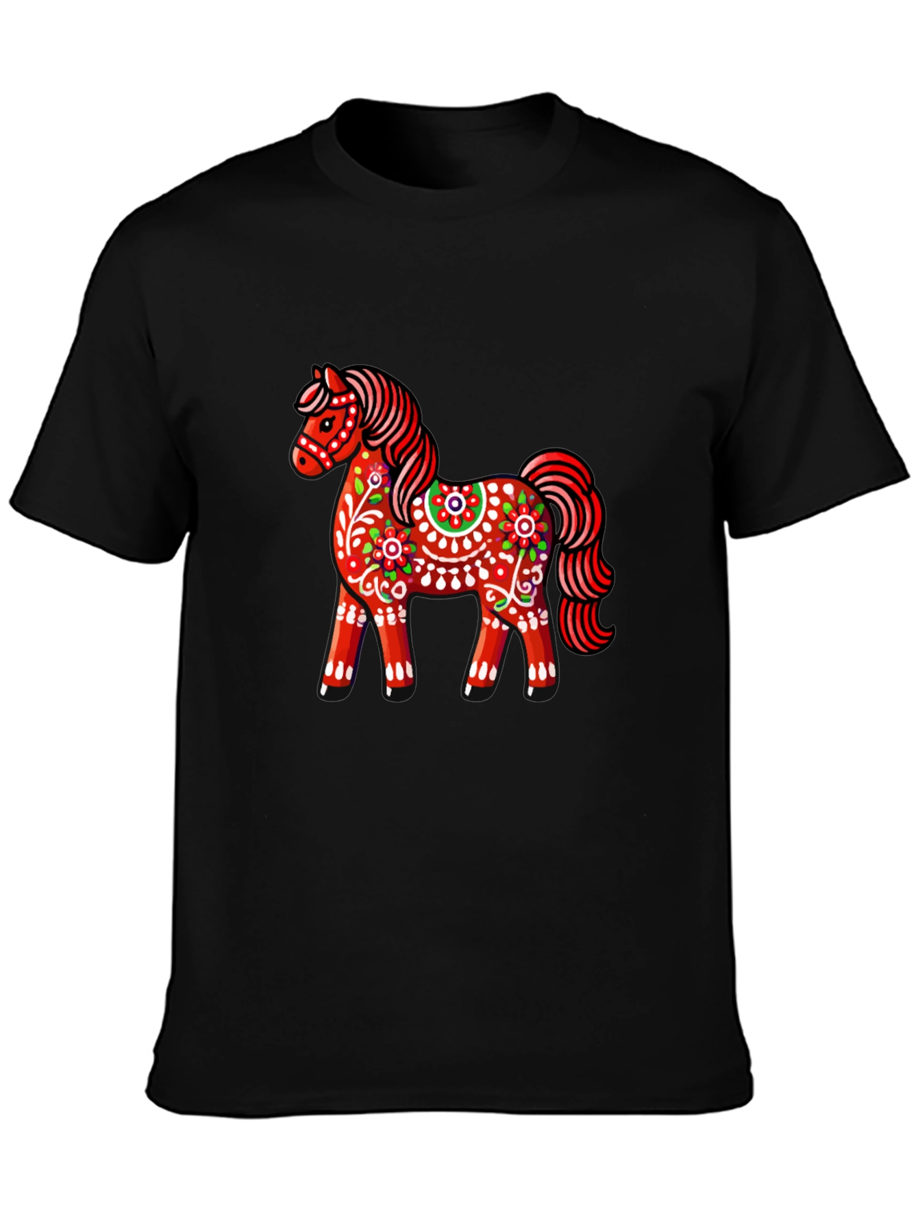 Dalecarlian Horse Graphic Tee - Black