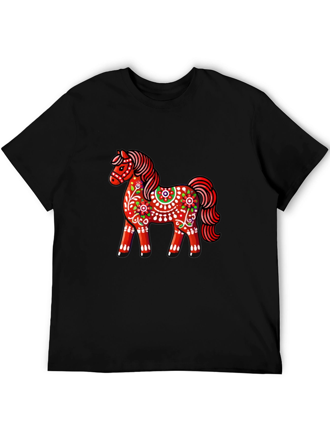 Dalecarlian Horse Graphic Tee - Black