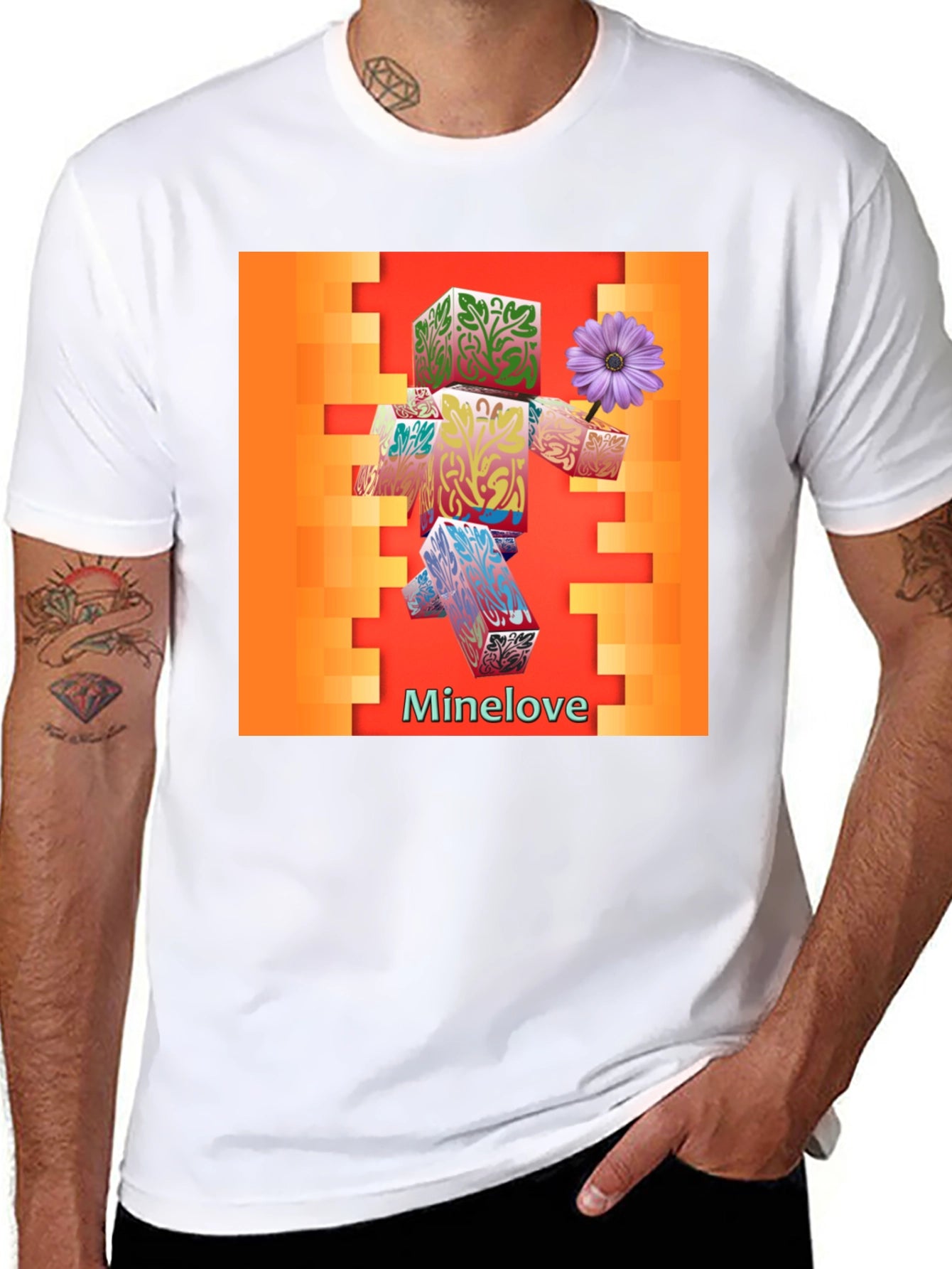 Minecraft Love Graphic T-Shirt