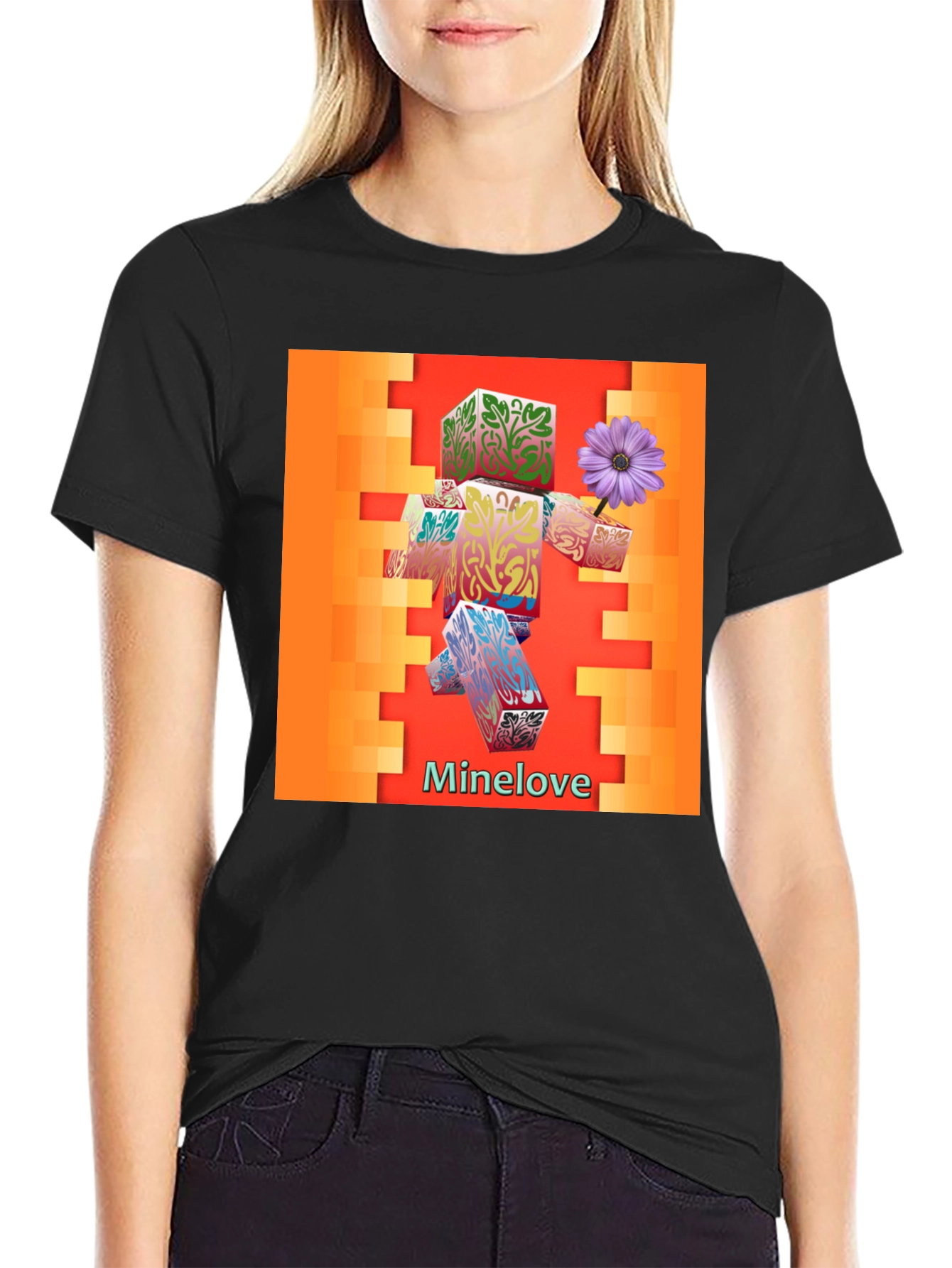 Minecraft Love Graphic T-Shirt