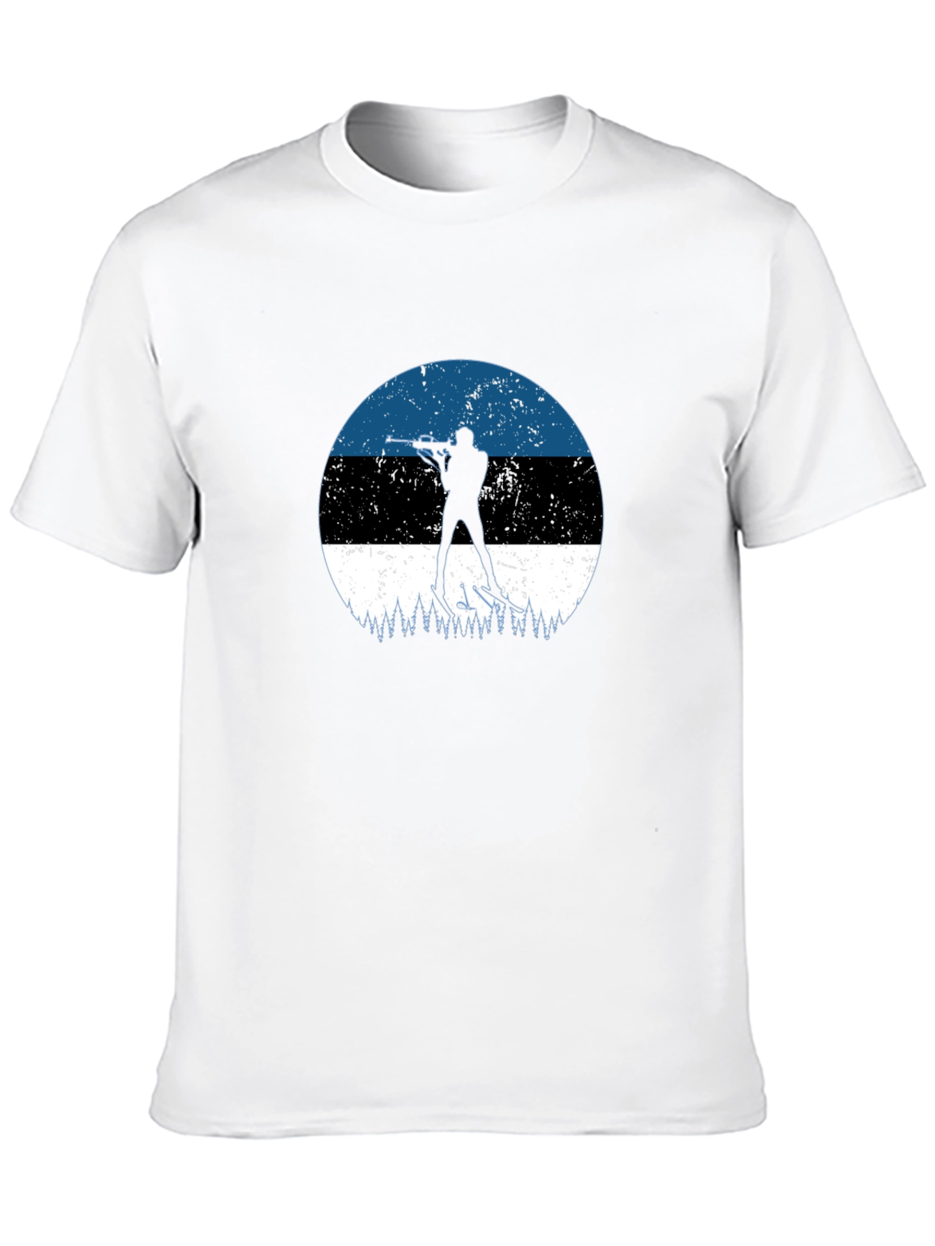 Estonia Biathlon T-Shirt - Mens Black Tee