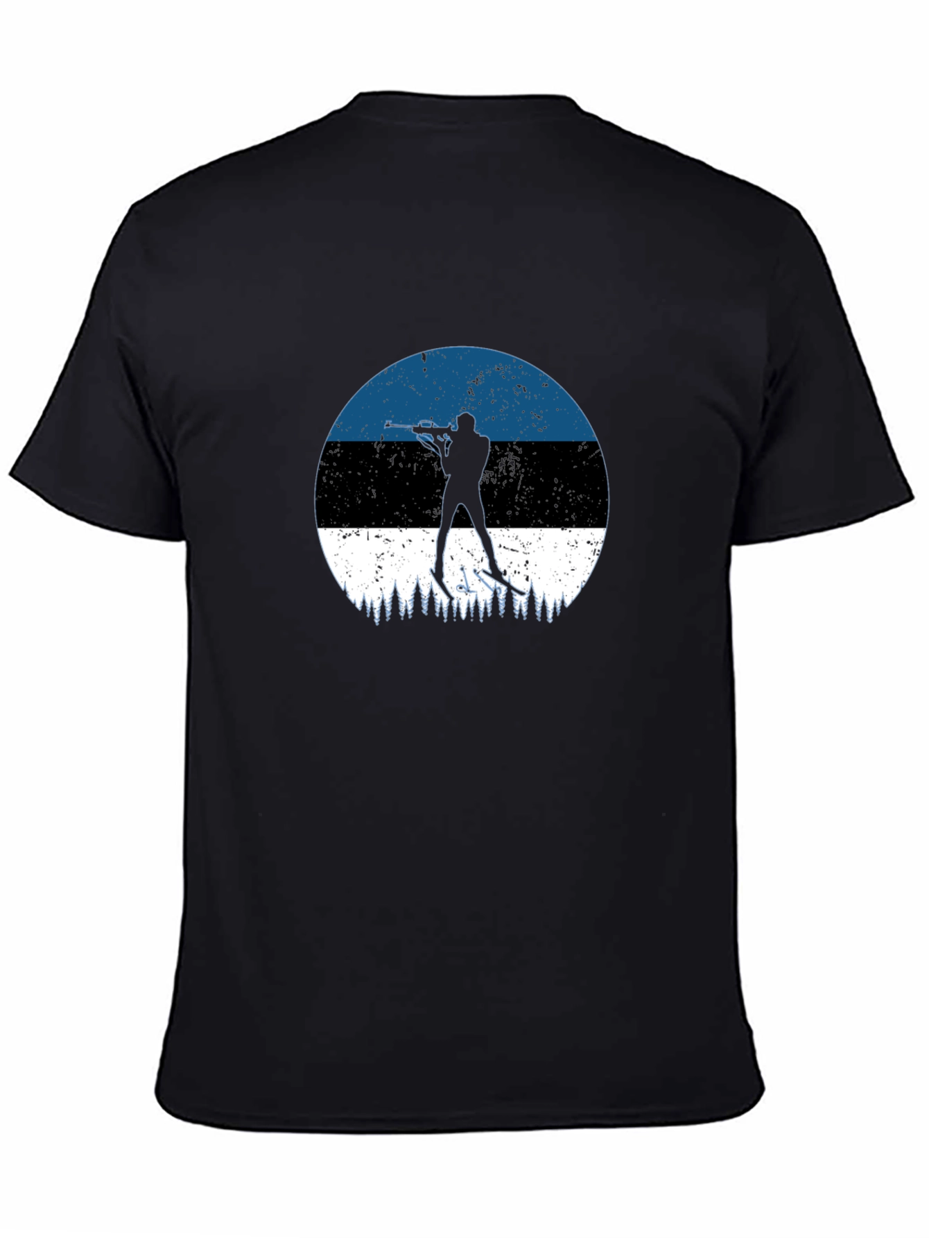 Estonia Biathlon T-Shirt - Mens Black Tee