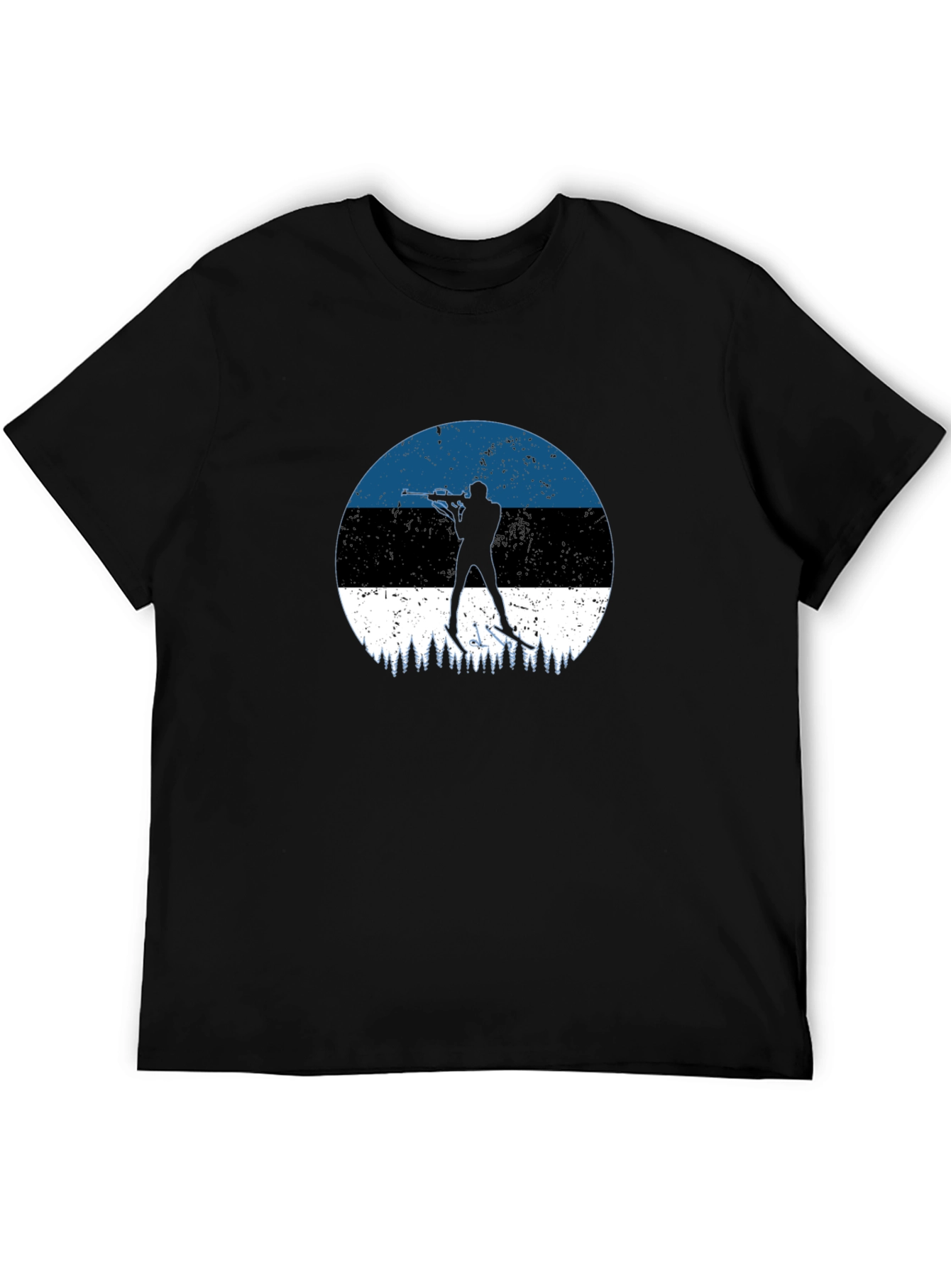 Estonia Biathlon T-Shirt - Mens Black Tee
