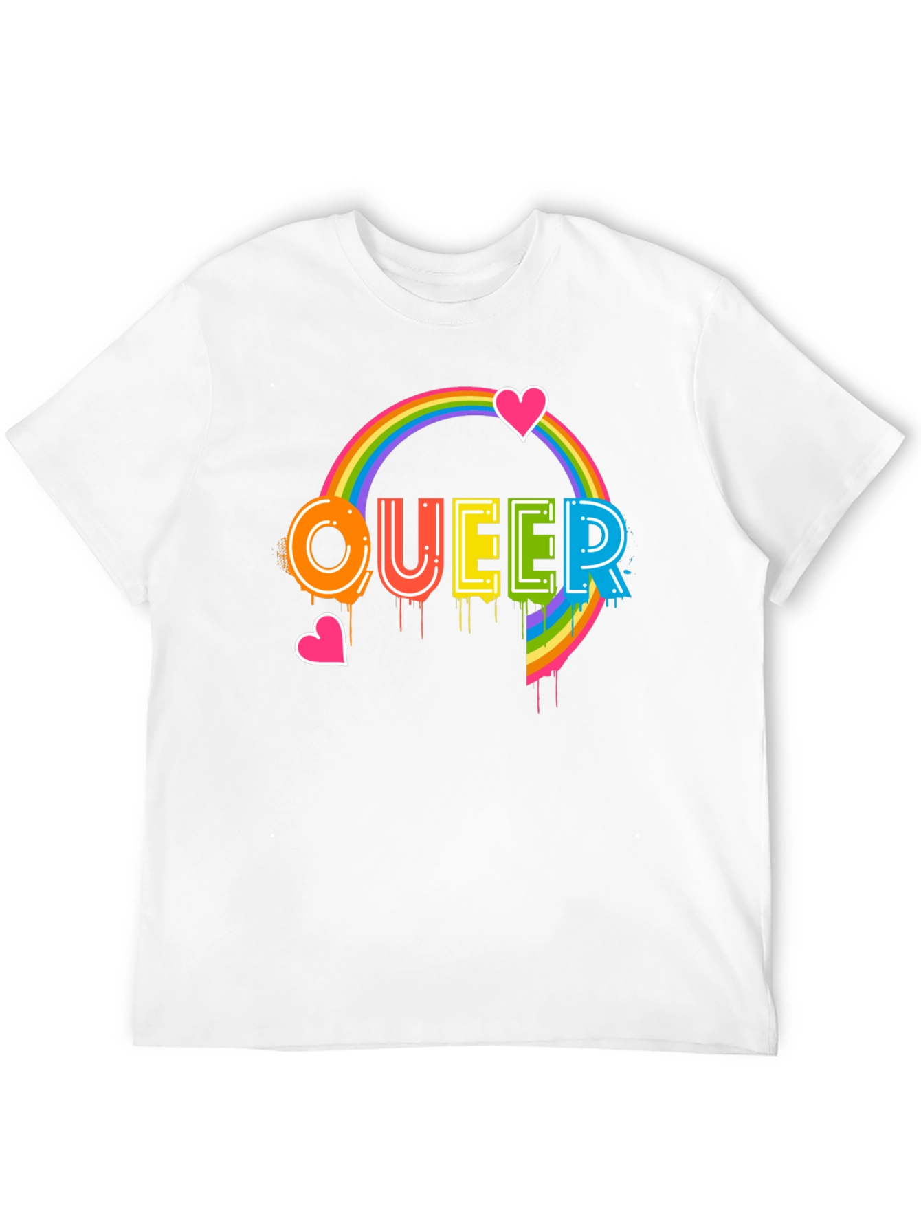Queer Pride Rainbow Heart T-Shirt