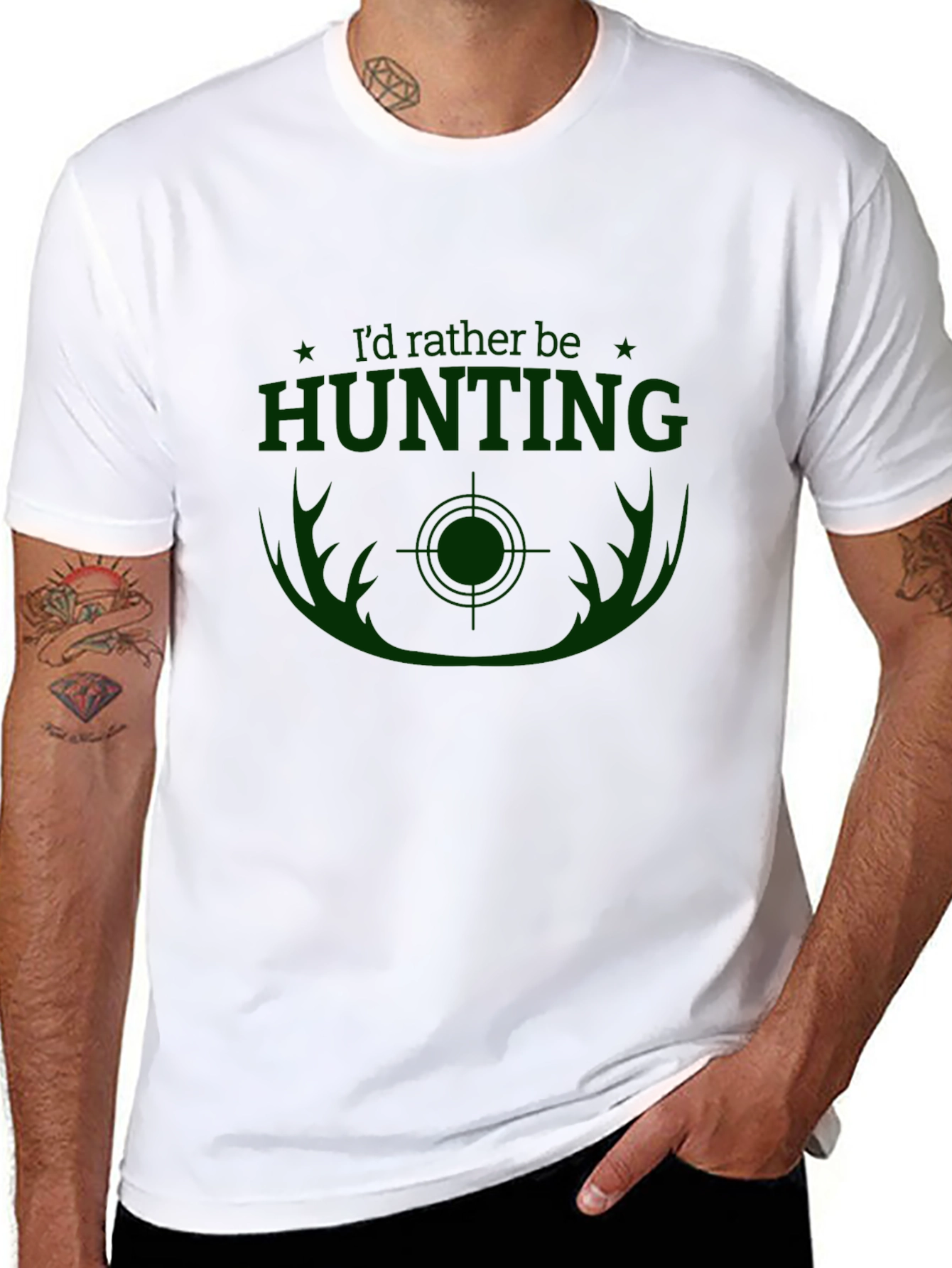 Hunting Graphic T-Shirt - Id Rather Be Hunting