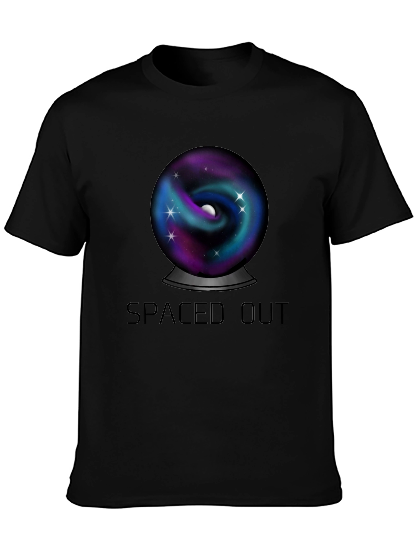 Spaced Out Universe Graphic Tee - Black