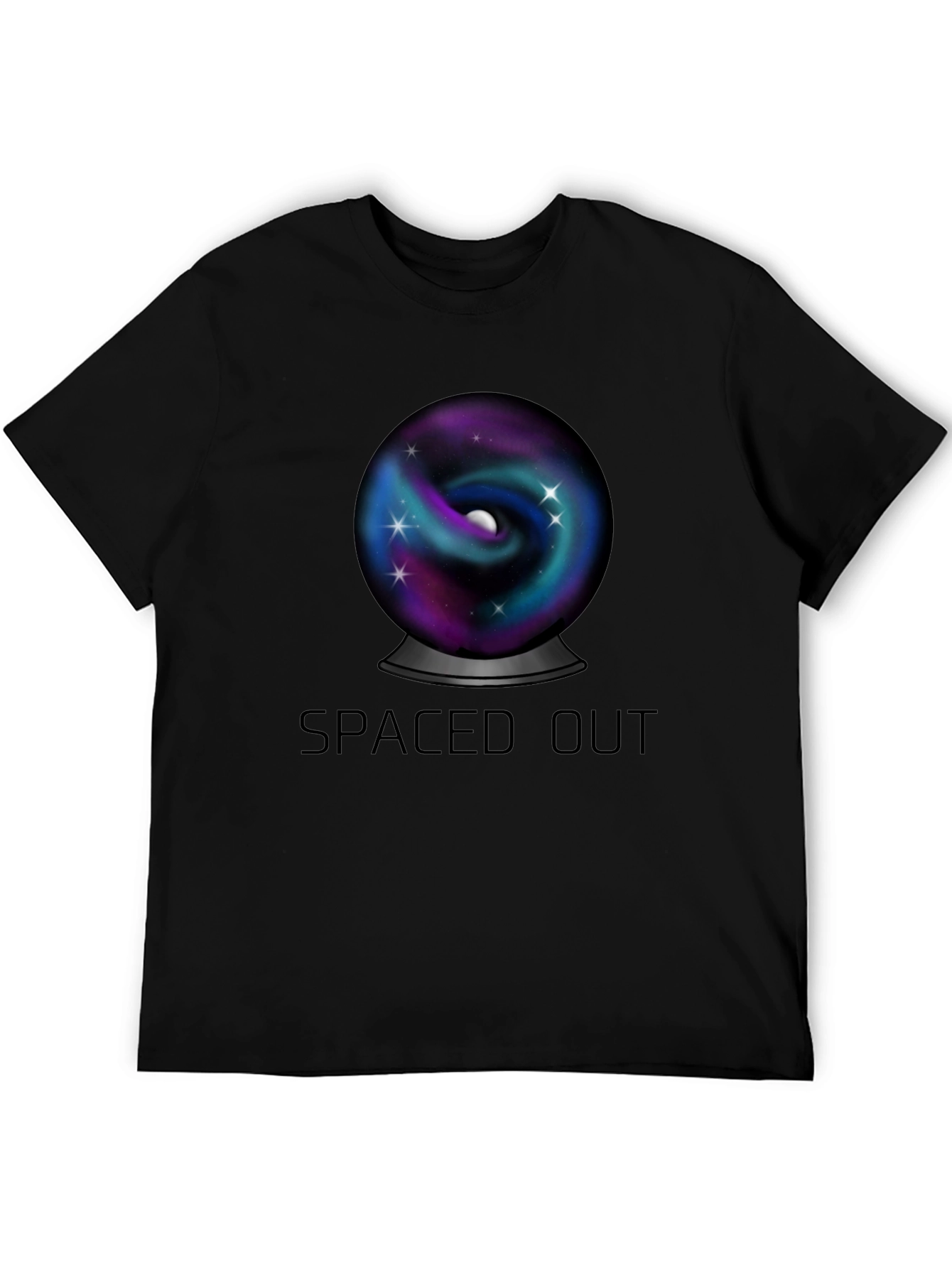 Spaced Out Universe Graphic Tee - Black