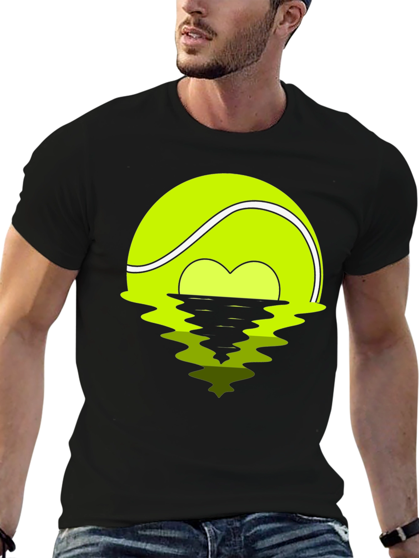 Tennis Ball Sunset Graphic Tee