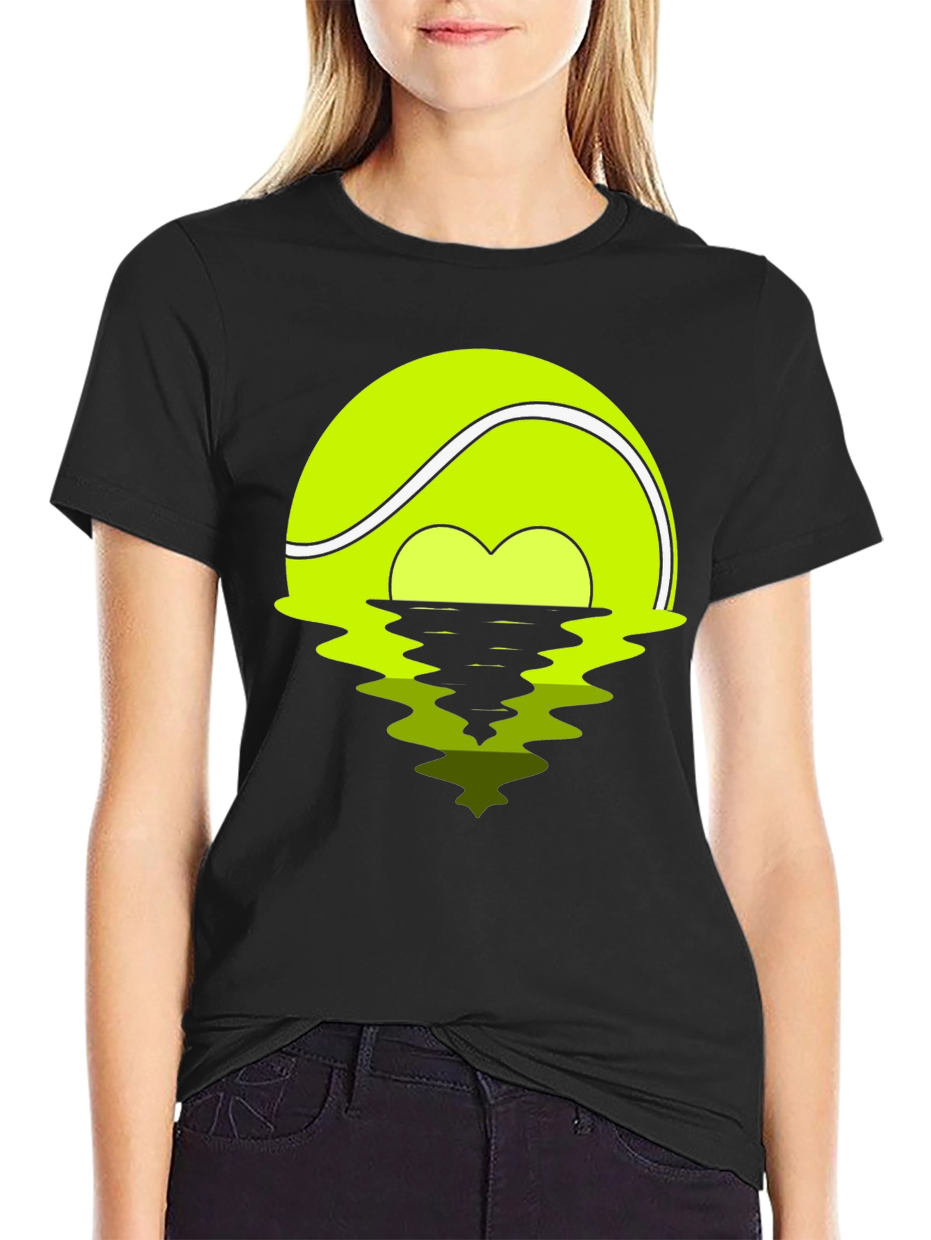 Tennis Ball Sunset Graphic Tee