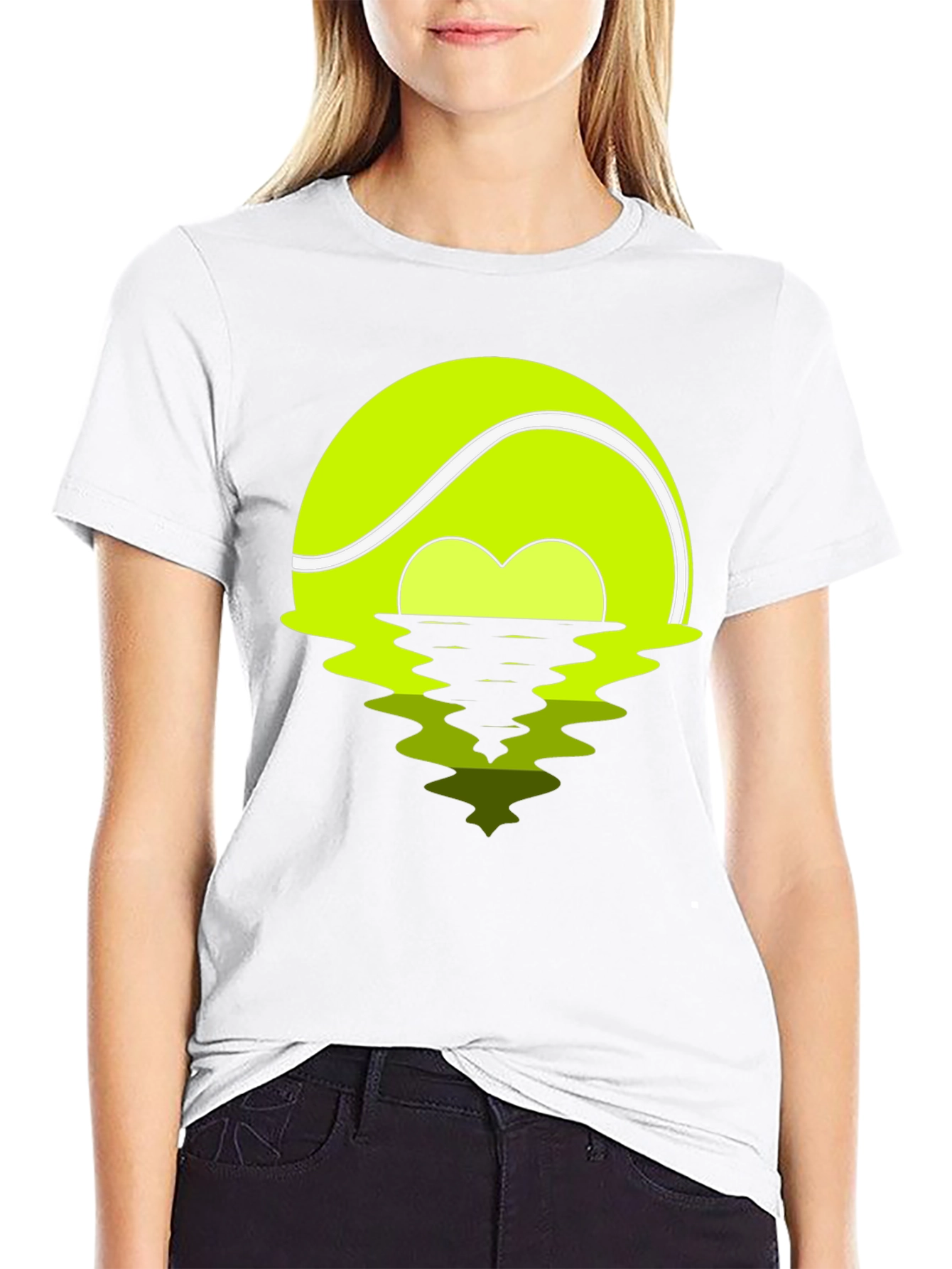 Tennis Ball Sunset Graphic Tee