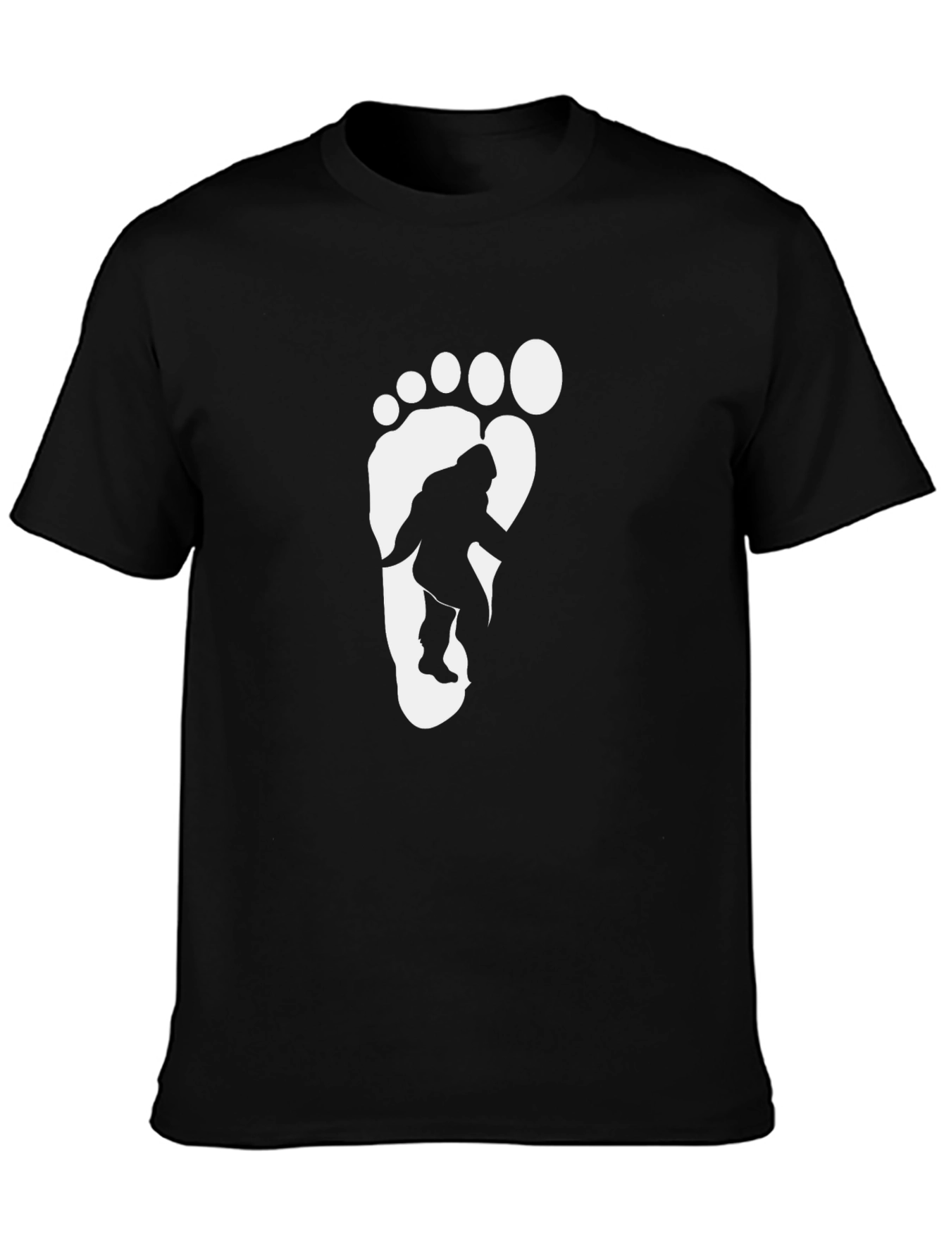 Bigfoot Footprint Graphic Tee - Black