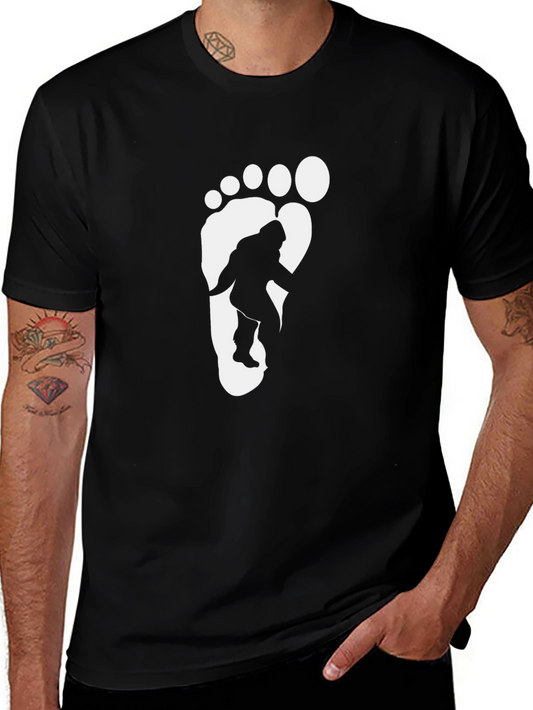 Bigfoot Footprint Graphic Tee - Black
