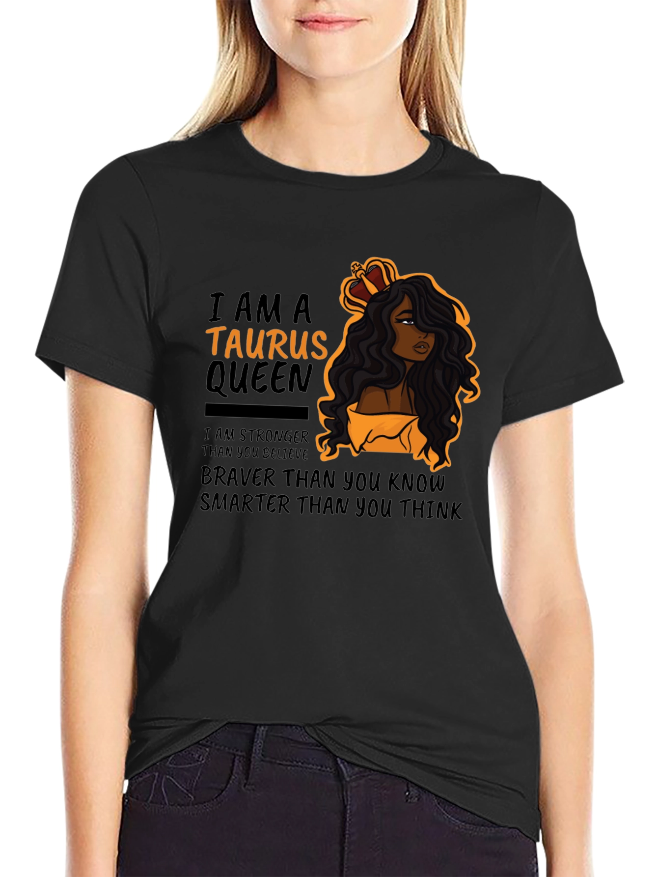 Taurus Queen Black T-Shirt