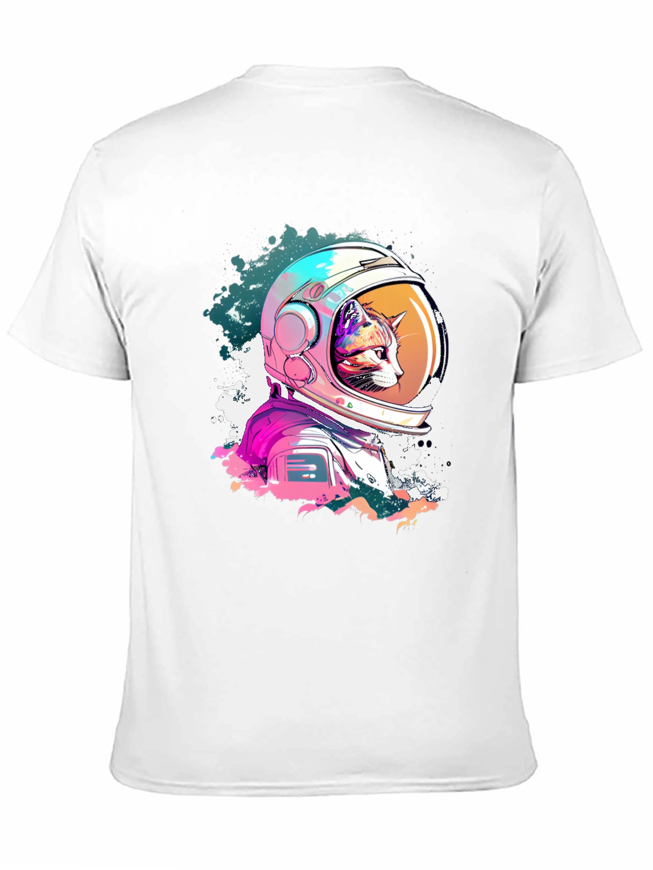 Cool Cat Astronaut Graphic T-Shirt