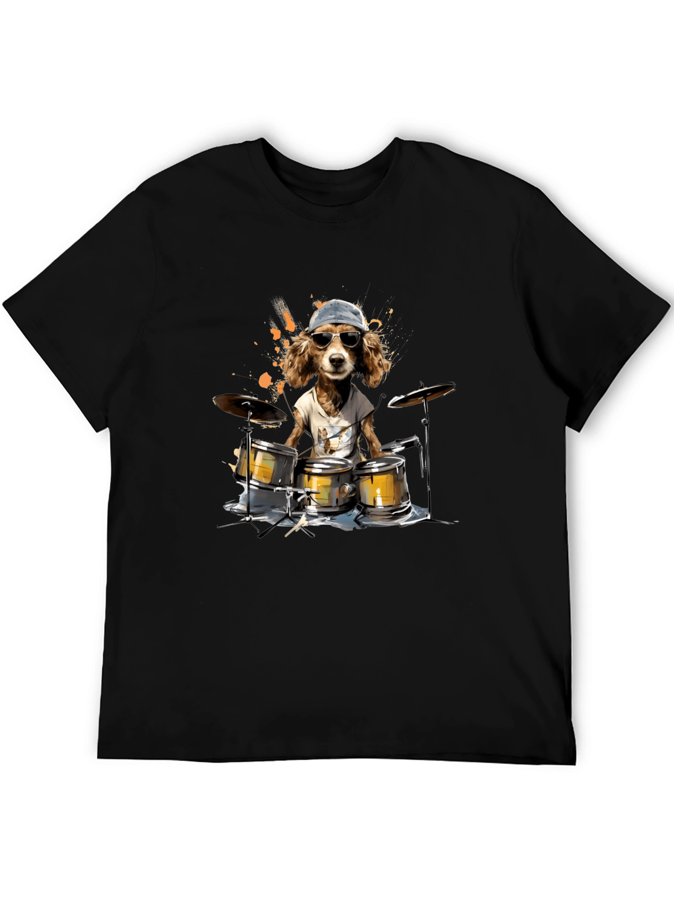 Dog Drummer T-Shirt - Cool Canine Beats!