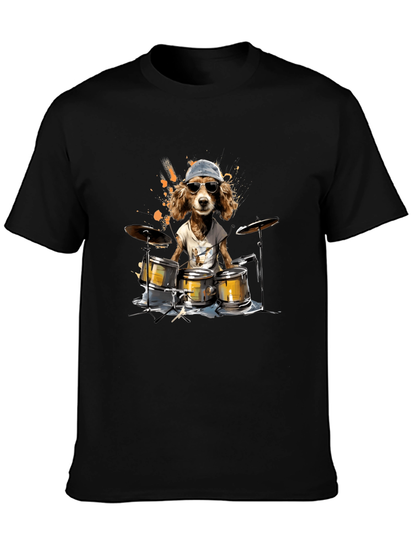 Dog Drummer T-Shirt - Cool Canine Beats!