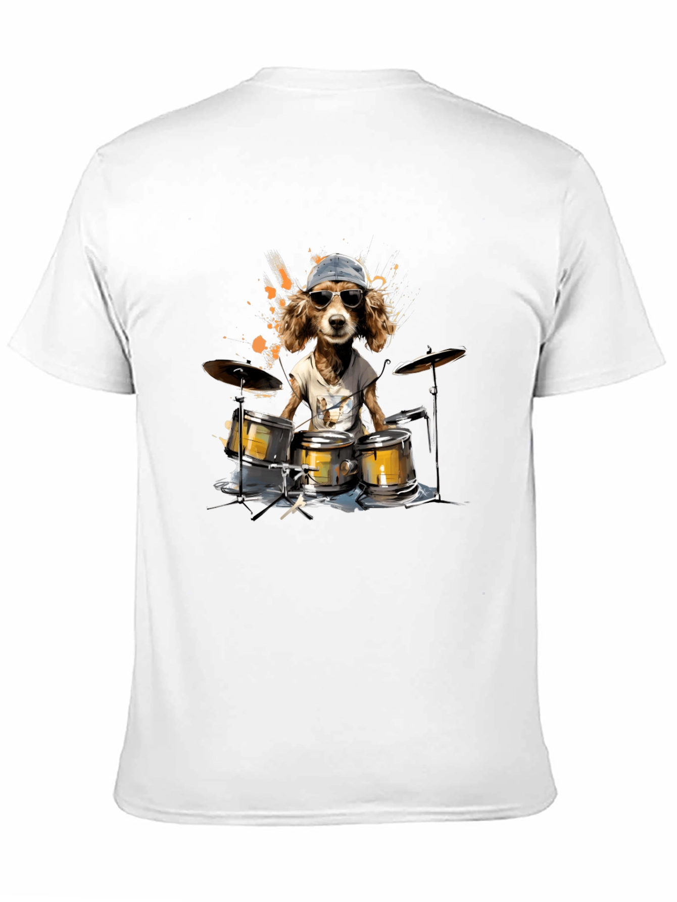 Dog Drummer T-Shirt - Cool Canine Beats!