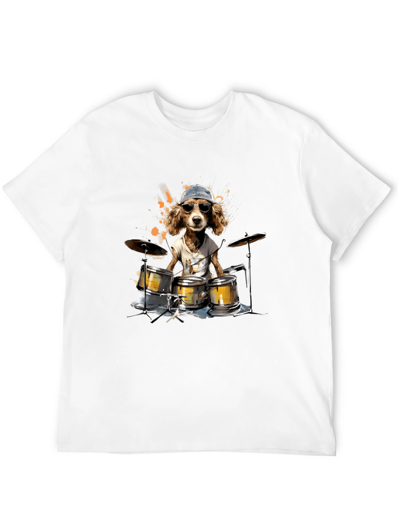 Dog Drummer T-Shirt - Cool Canine Beats!