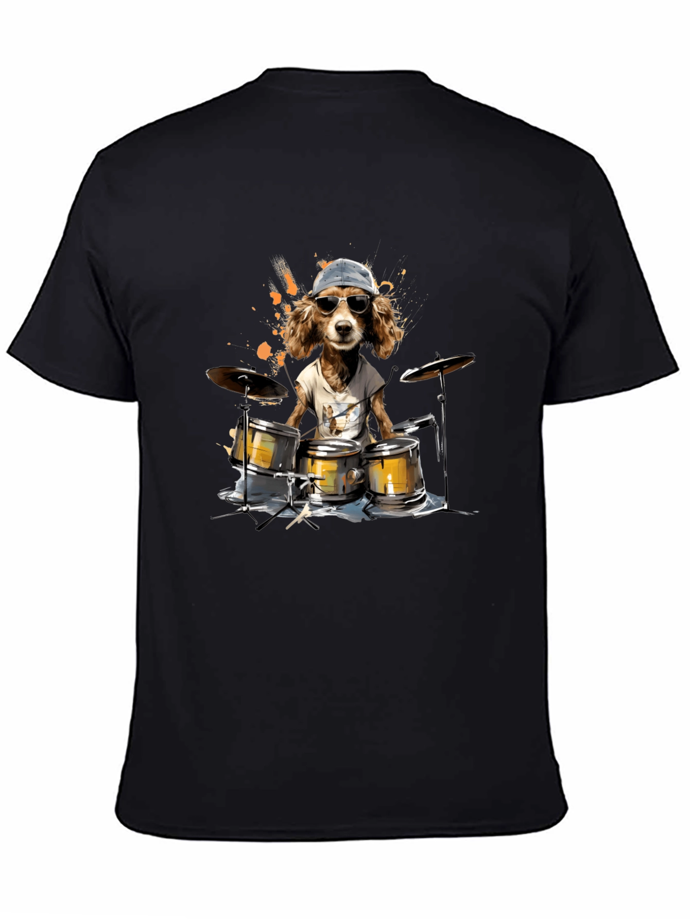 Dog Drummer T-Shirt - Cool Canine Beats!