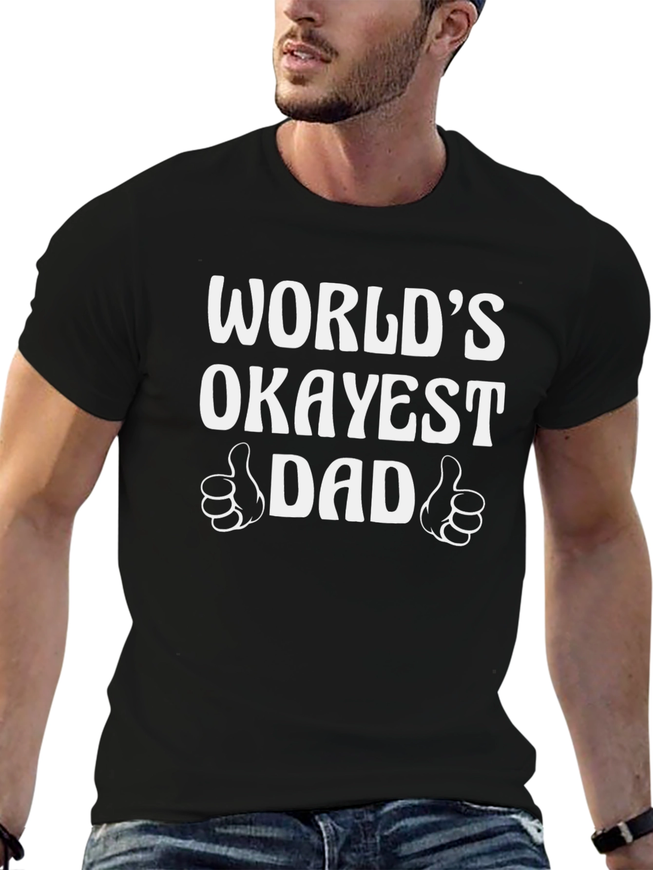 Worlds Okayest Dad Graphic T-Shirt