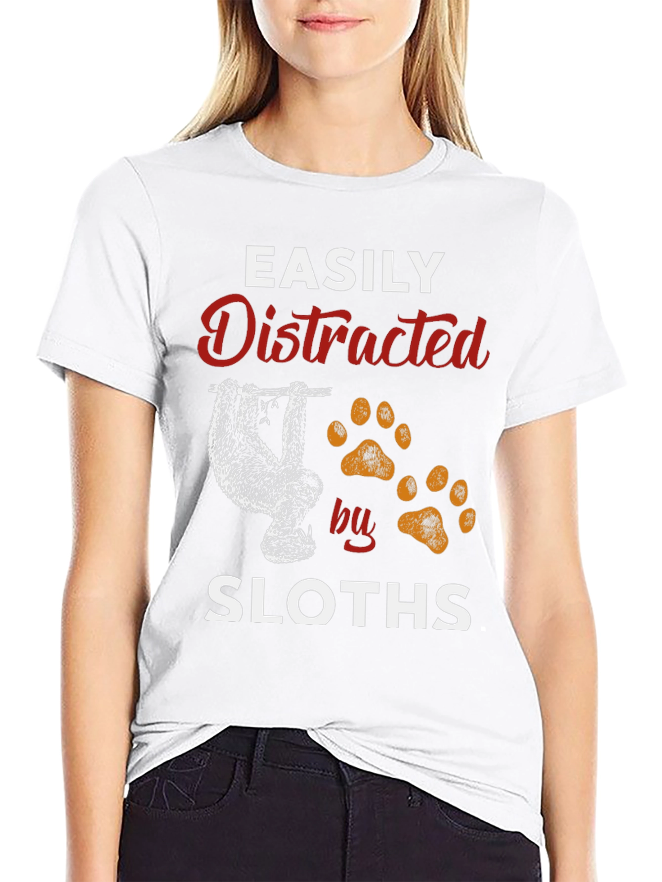 Easily Distracted by Sloths Graphic T-Shirt