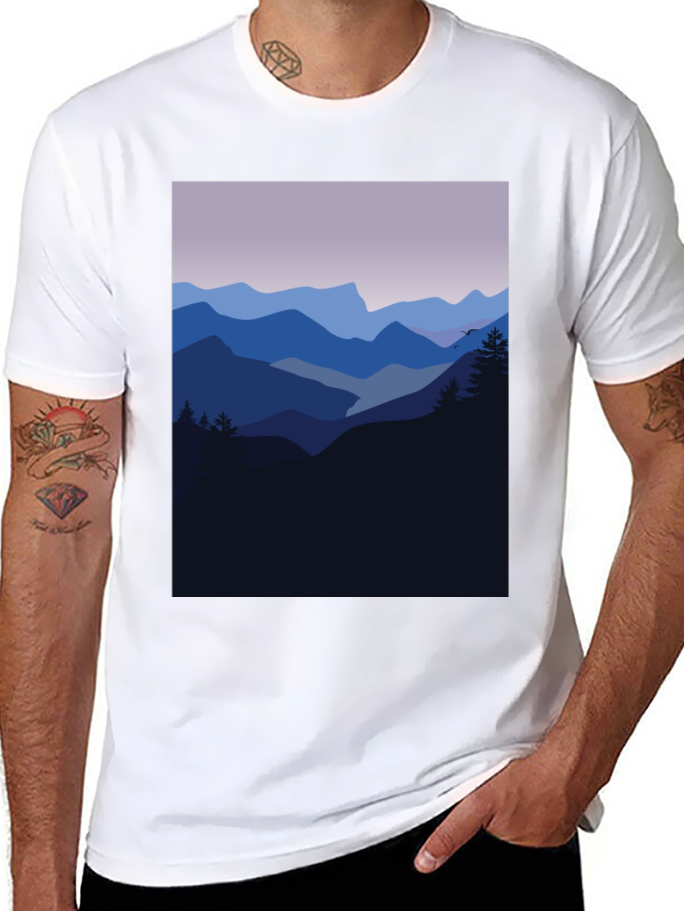 Mountain Vista Graphic Tee - Black