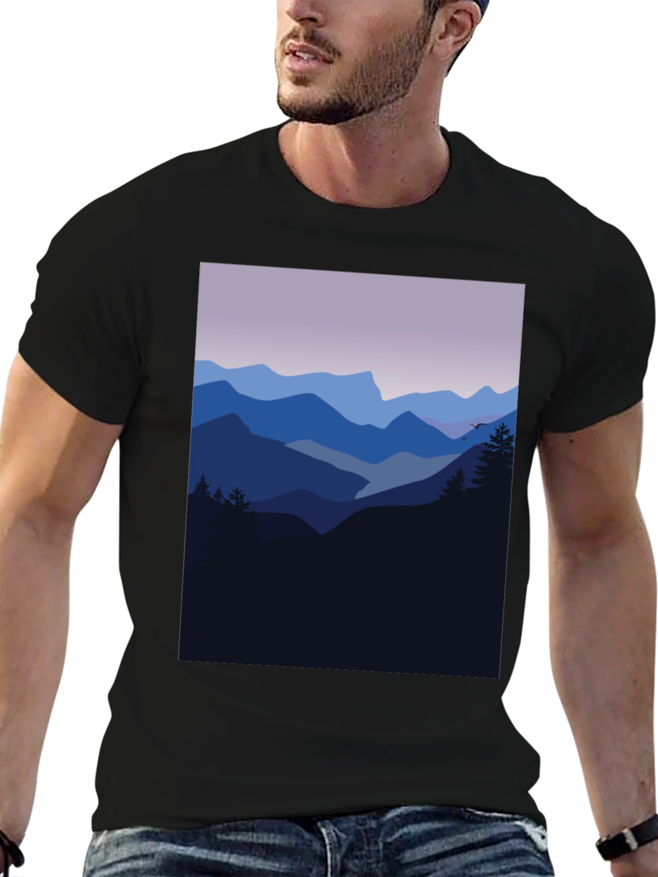 Mountain Vista Graphic Tee - Black