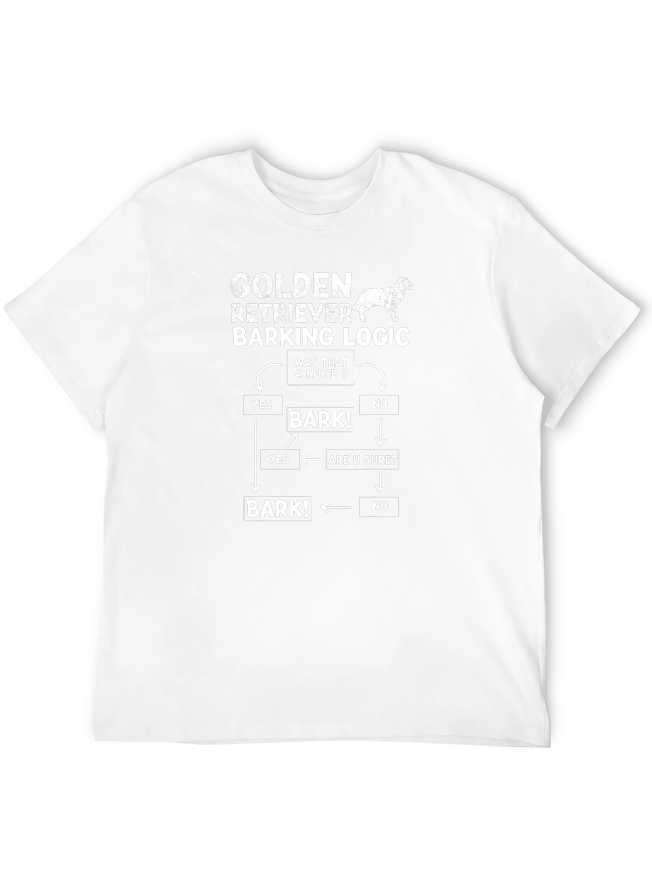 Golden Retriever Barking Logic T-Shirt - Dog Lover Gift