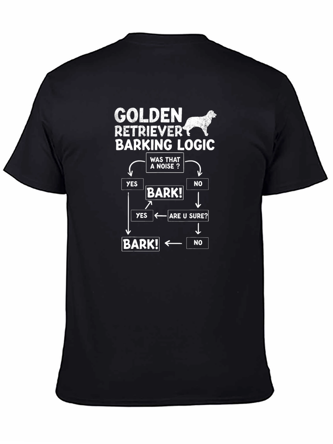 Golden Retriever Barking Logic T-Shirt - Dog Lover Gift