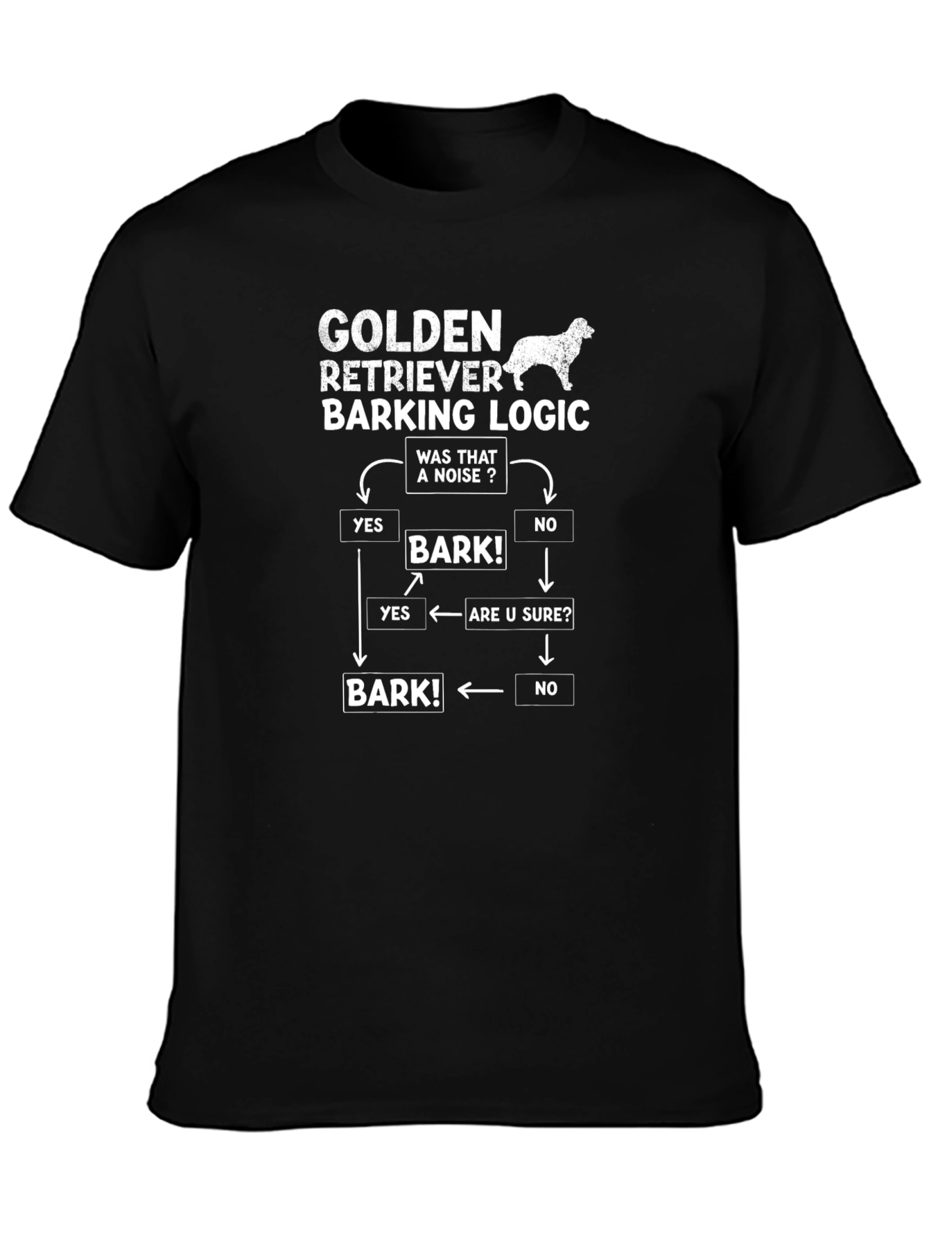 Golden Retriever Barking Logic T-Shirt - Dog Lover Gift