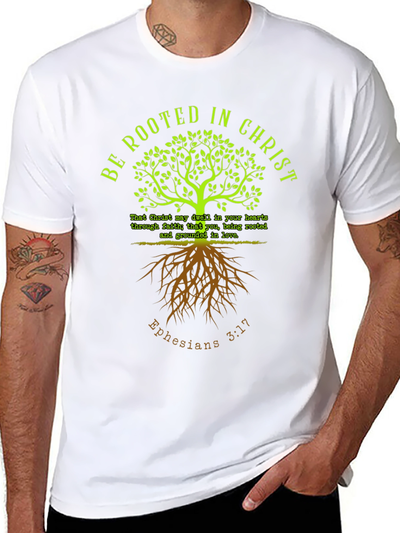 Rooted in Christ T-Shirt: Faith Based Tee