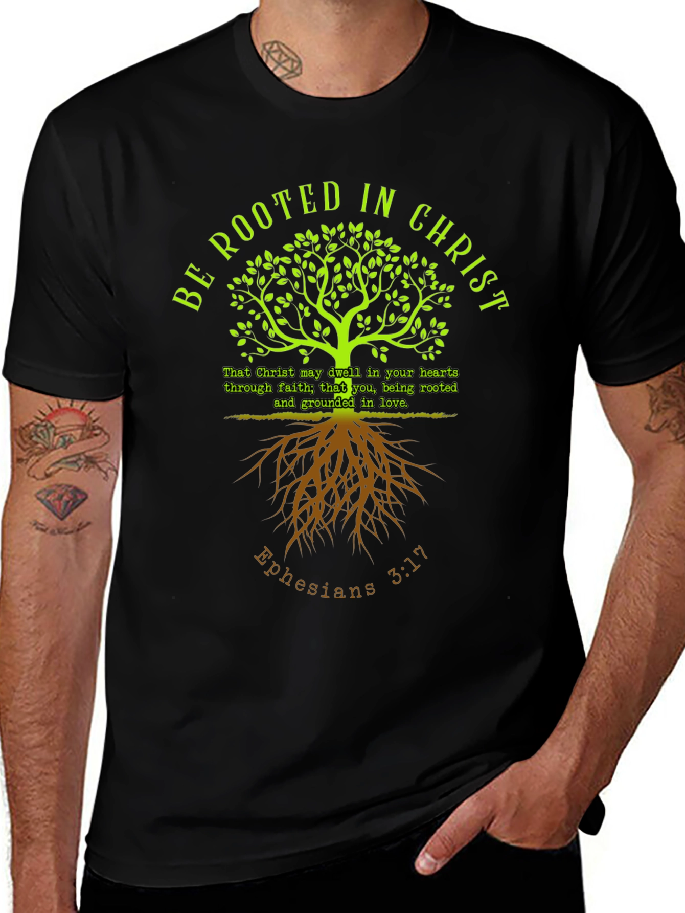 Rooted in Christ T-Shirt: Faith Based Tee