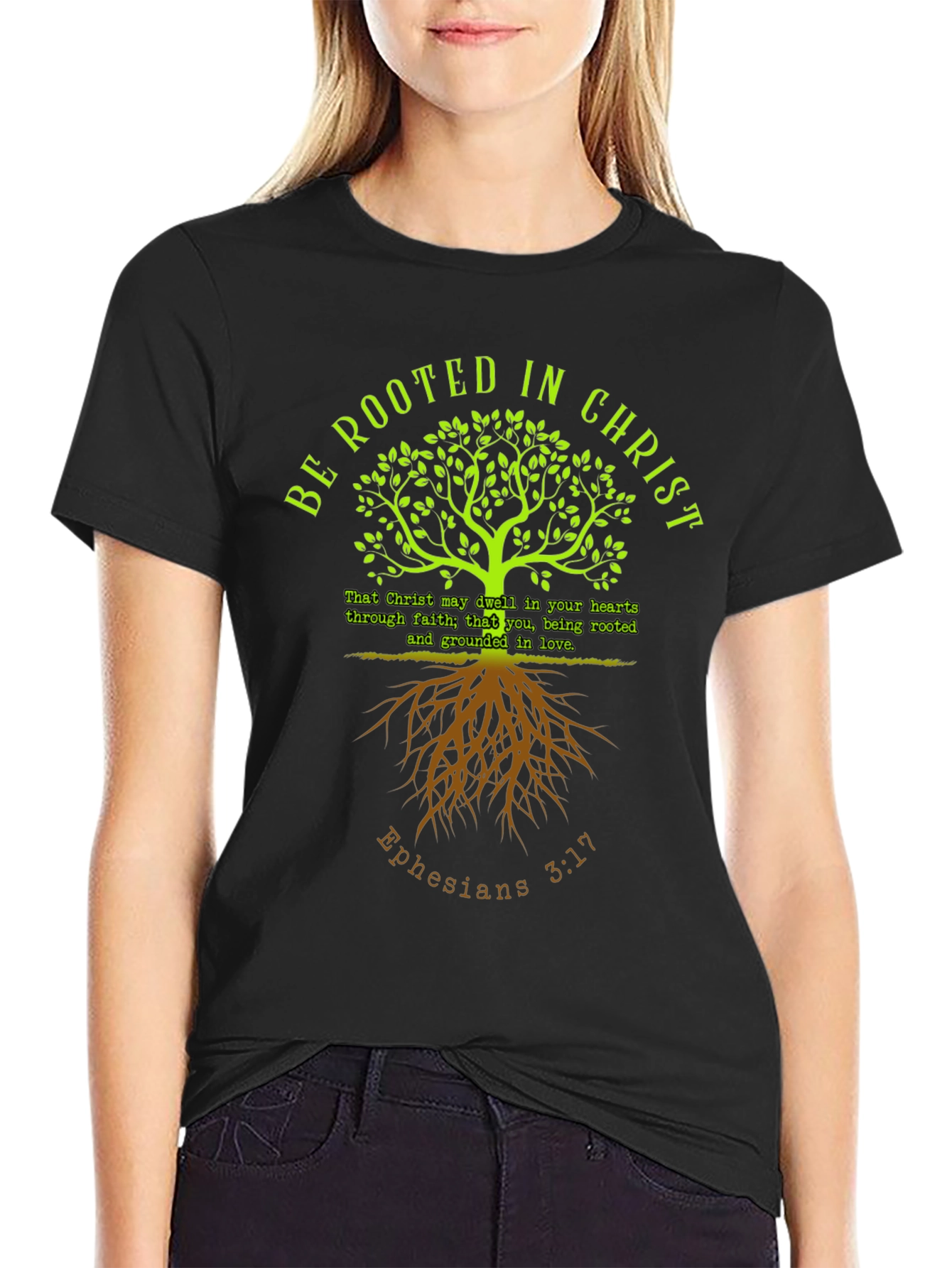 Rooted in Christ T-Shirt: Faith Based Tee