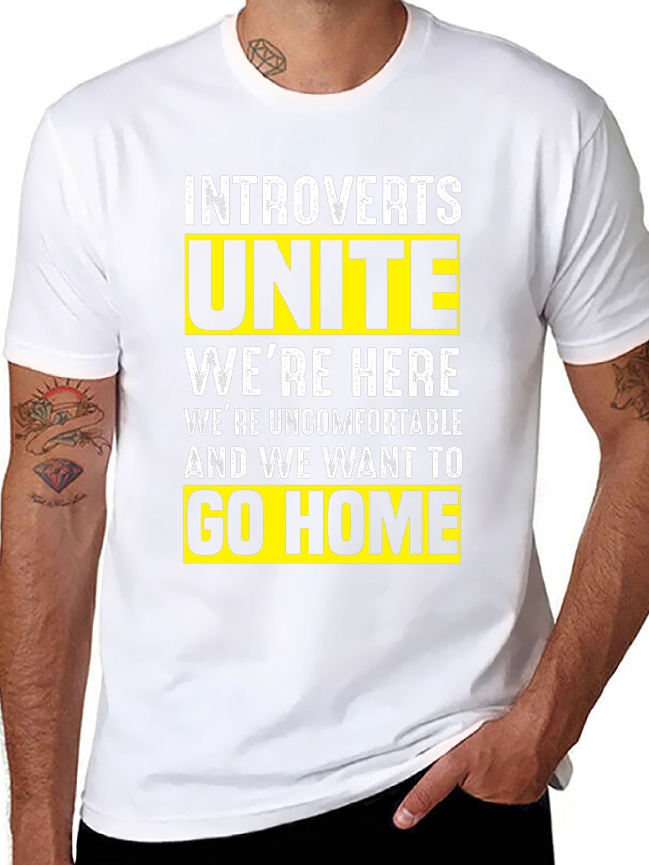 Introvert Unite T-Shirt - Funny Slogan Tee