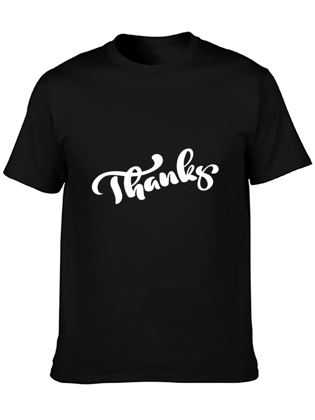 Thanks Script Black T-Shirt