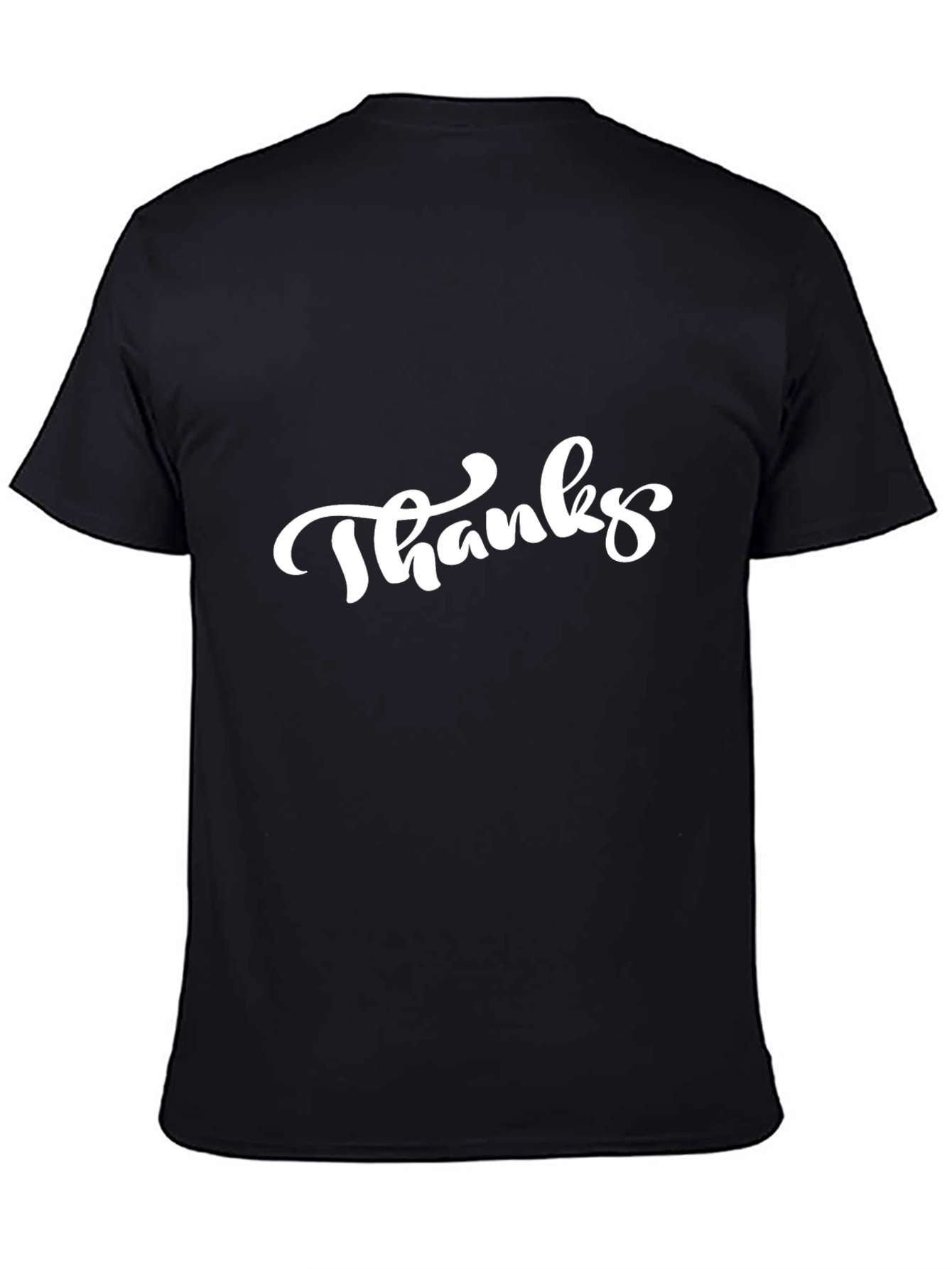 Thanks Script Black T-Shirt