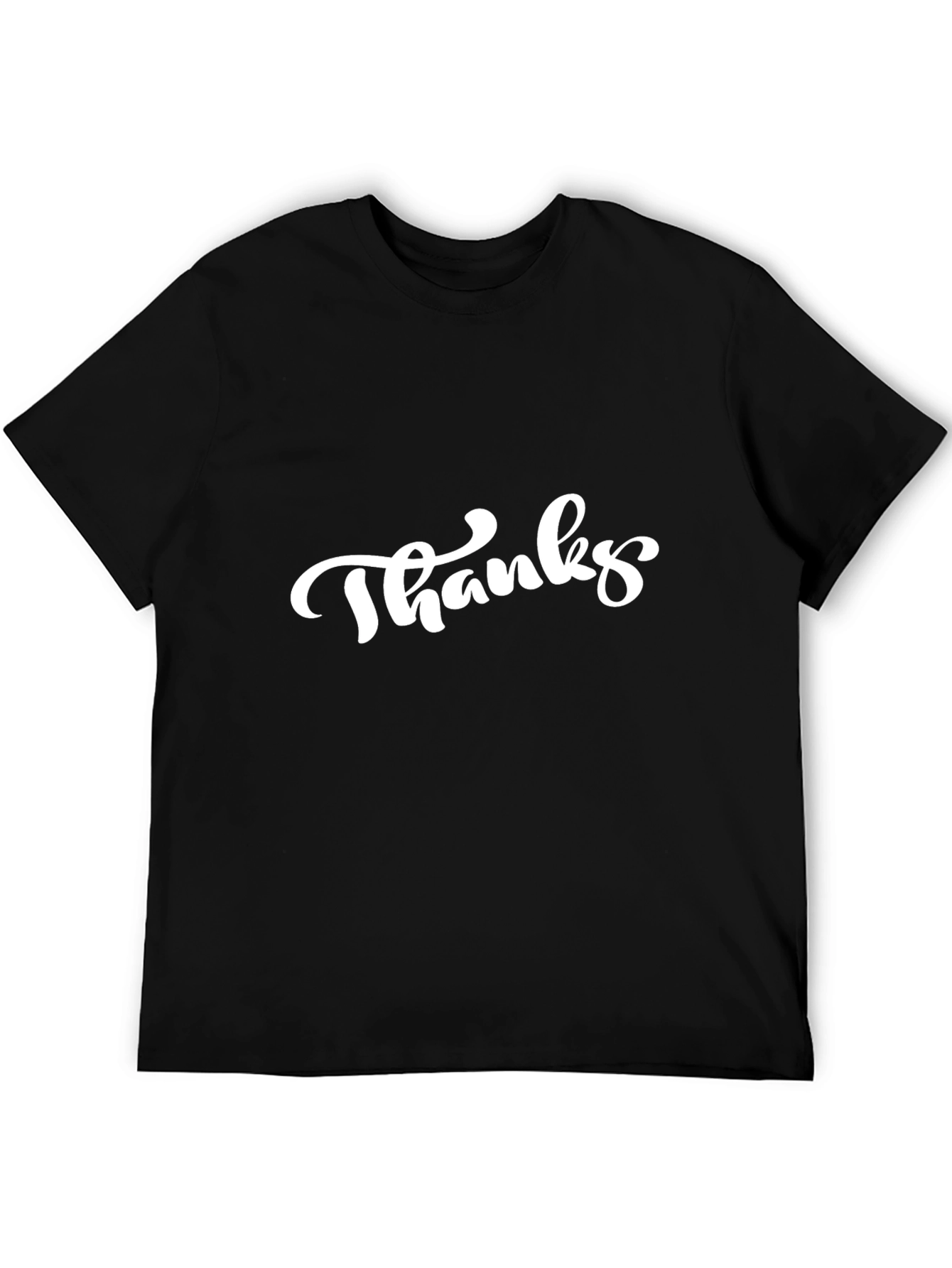 Thanks Script Black T-Shirt